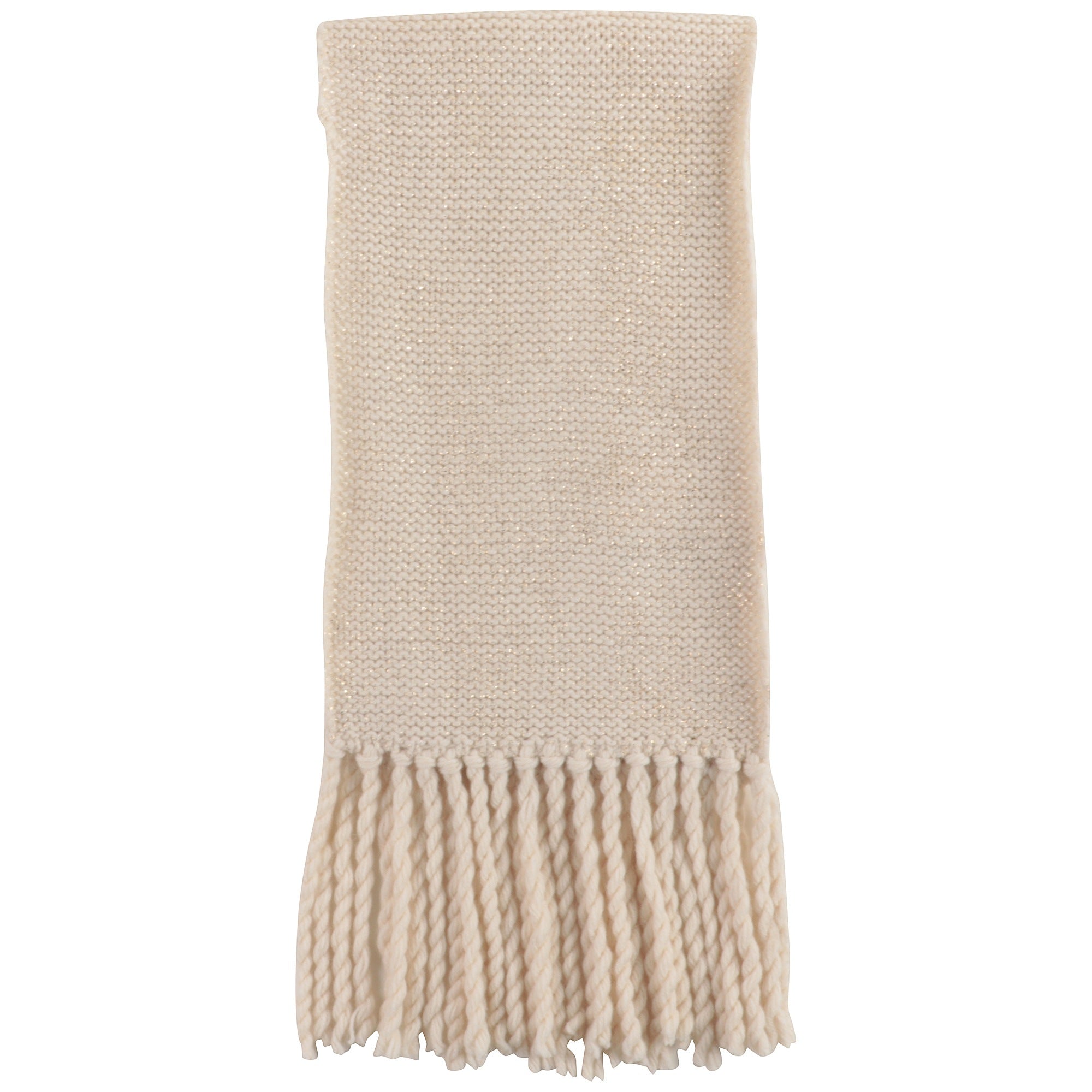 女童米白色围巾