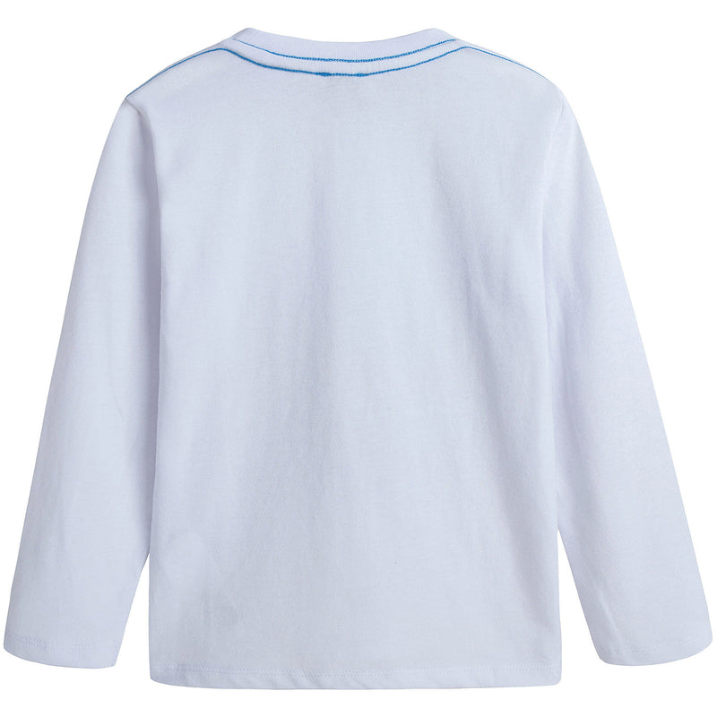Boys White City Printed Trims Cotton T-Shirt - CÉMAROSE | Children's Fashion Store - 2