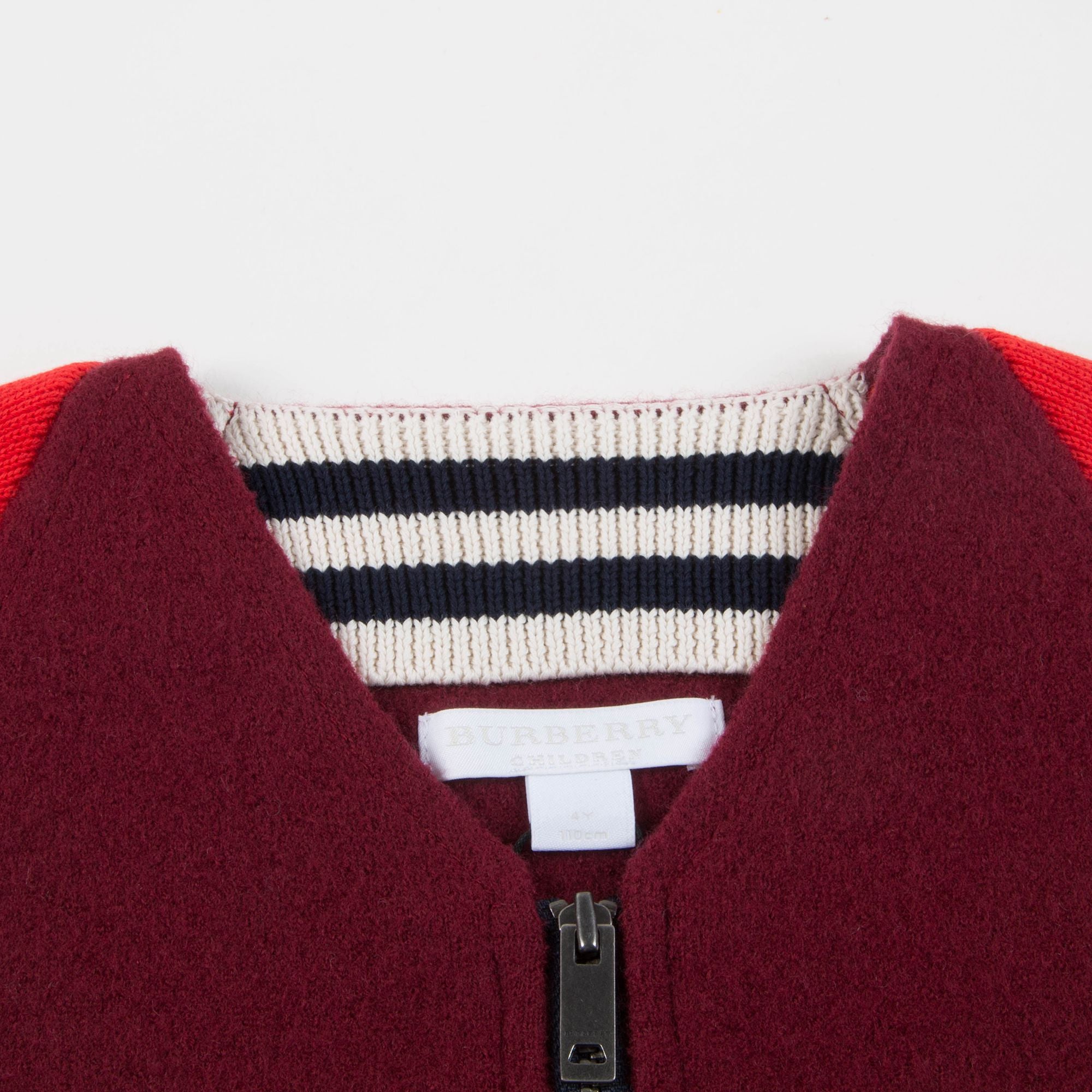 Boys Burgundy Merino Wool Cardigan