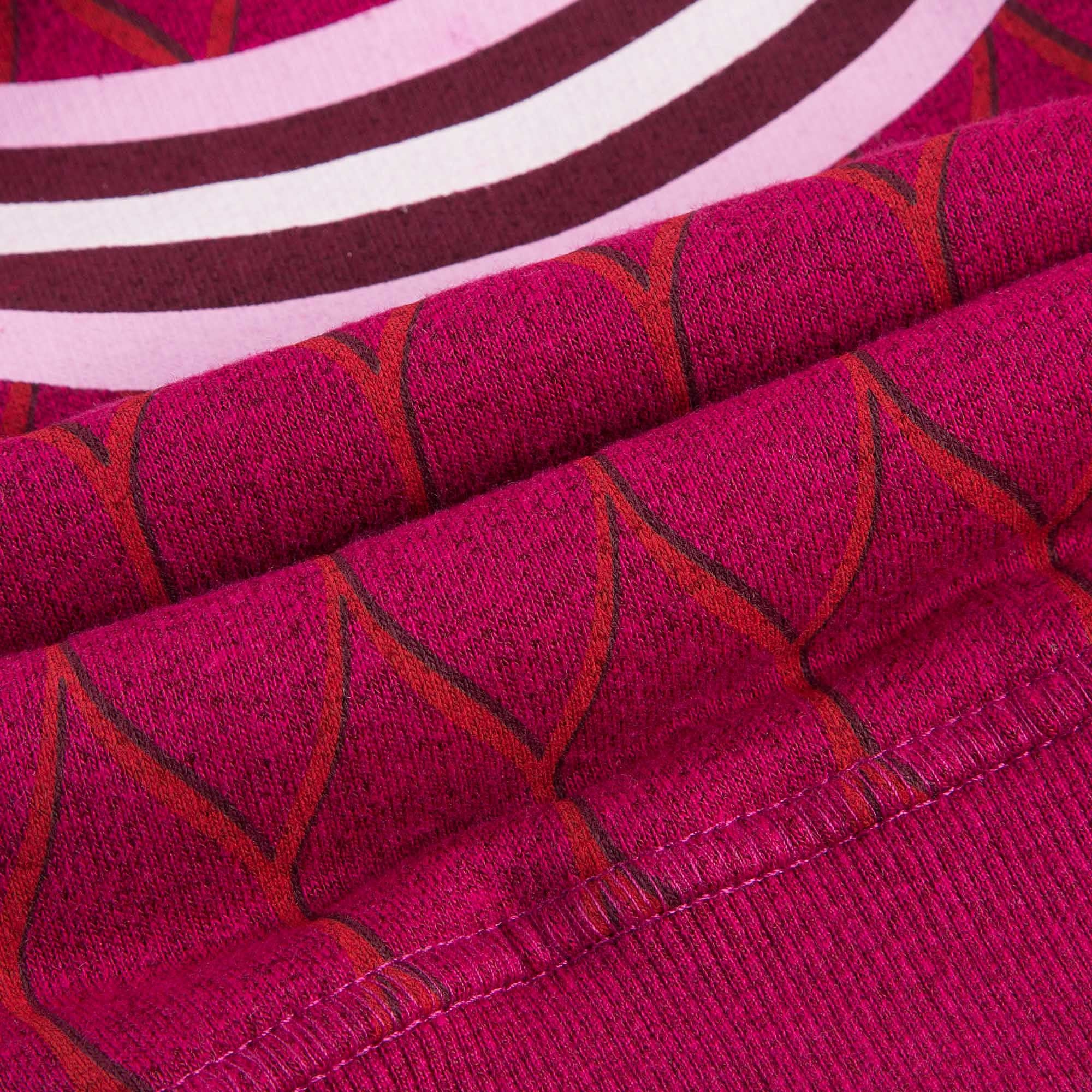 Girls Dark Pink Allover Embroidered Trims Sweatshirt - CÉMAROSE | Children's Fashion Store - 5