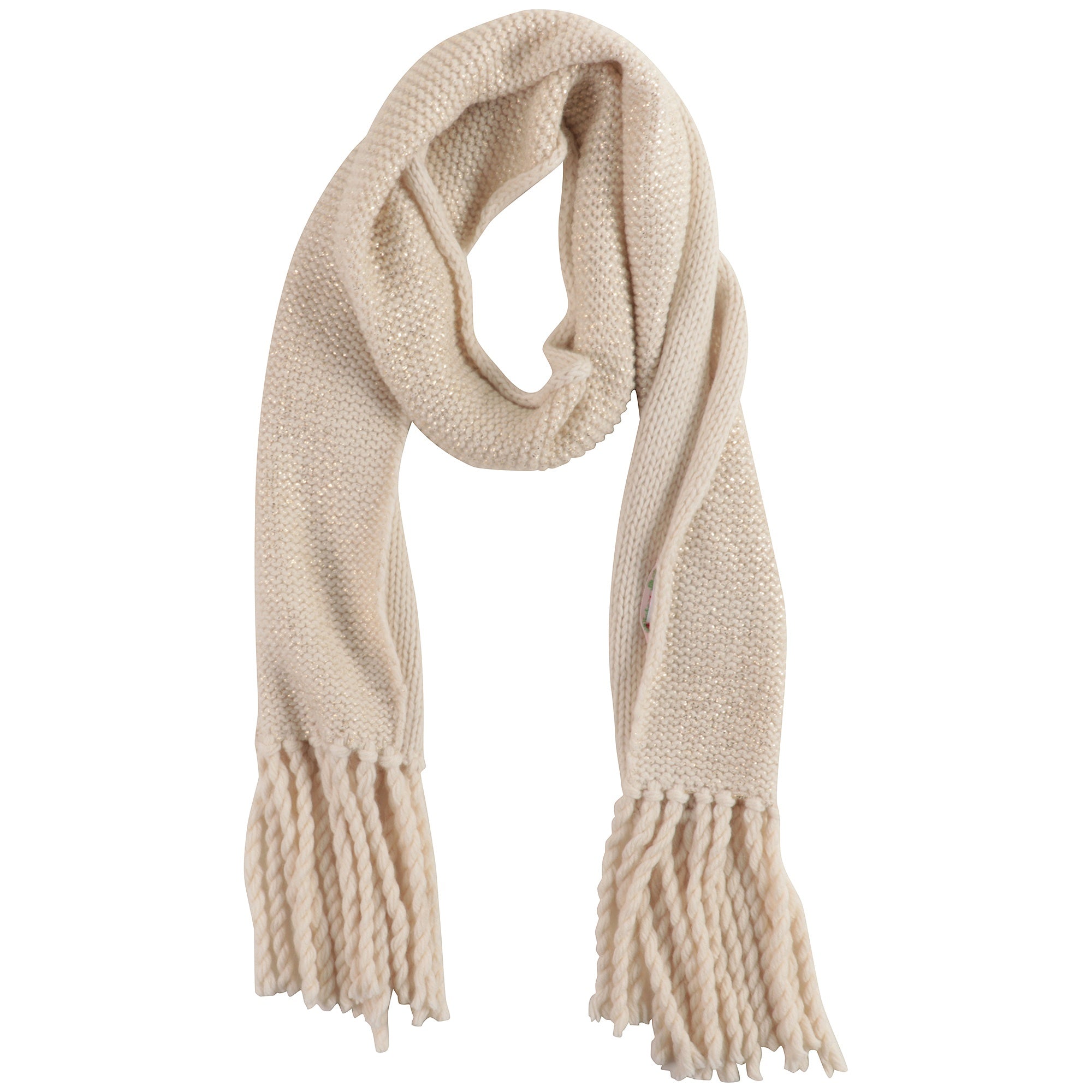 女童米白色围巾