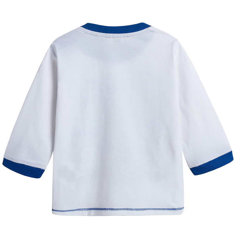 Baby Boys White Crazy Dog Printed Cotton T-Shirt - CÉMAROSE | Children's Fashion Store - 2