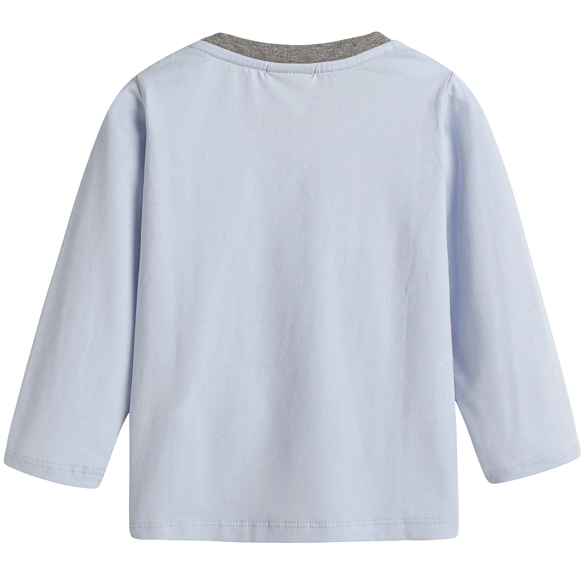 Baby Boys Light Blue T-Shirt With Multicolor Monster Print - CÉMAROSE | Children's Fashion Store - 2