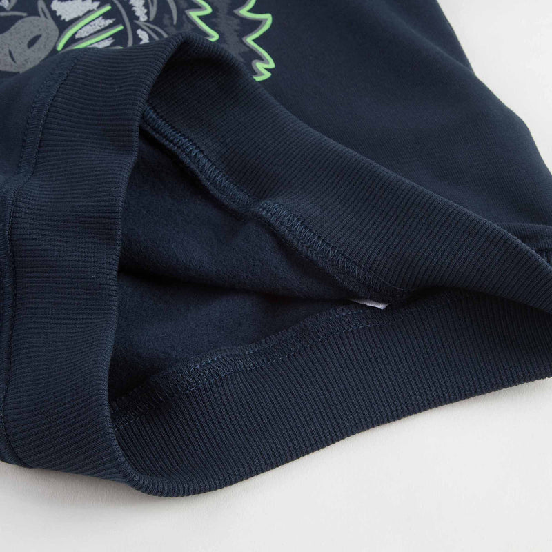 Boys Navy Blue Embroidered Tiger Head Cotton Sweatshirt - CÉMAROSE | Children's Fashion Store - 5