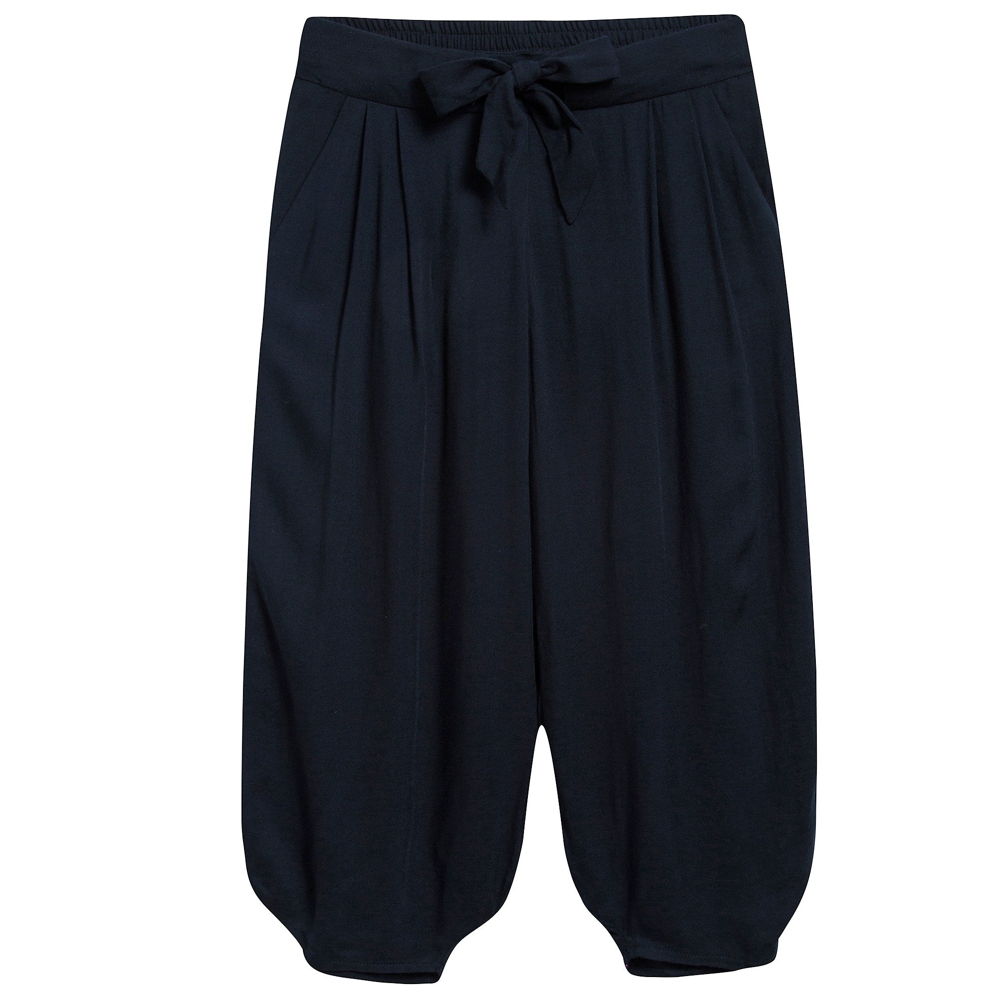 Girls Black Wide-Legged Trousers