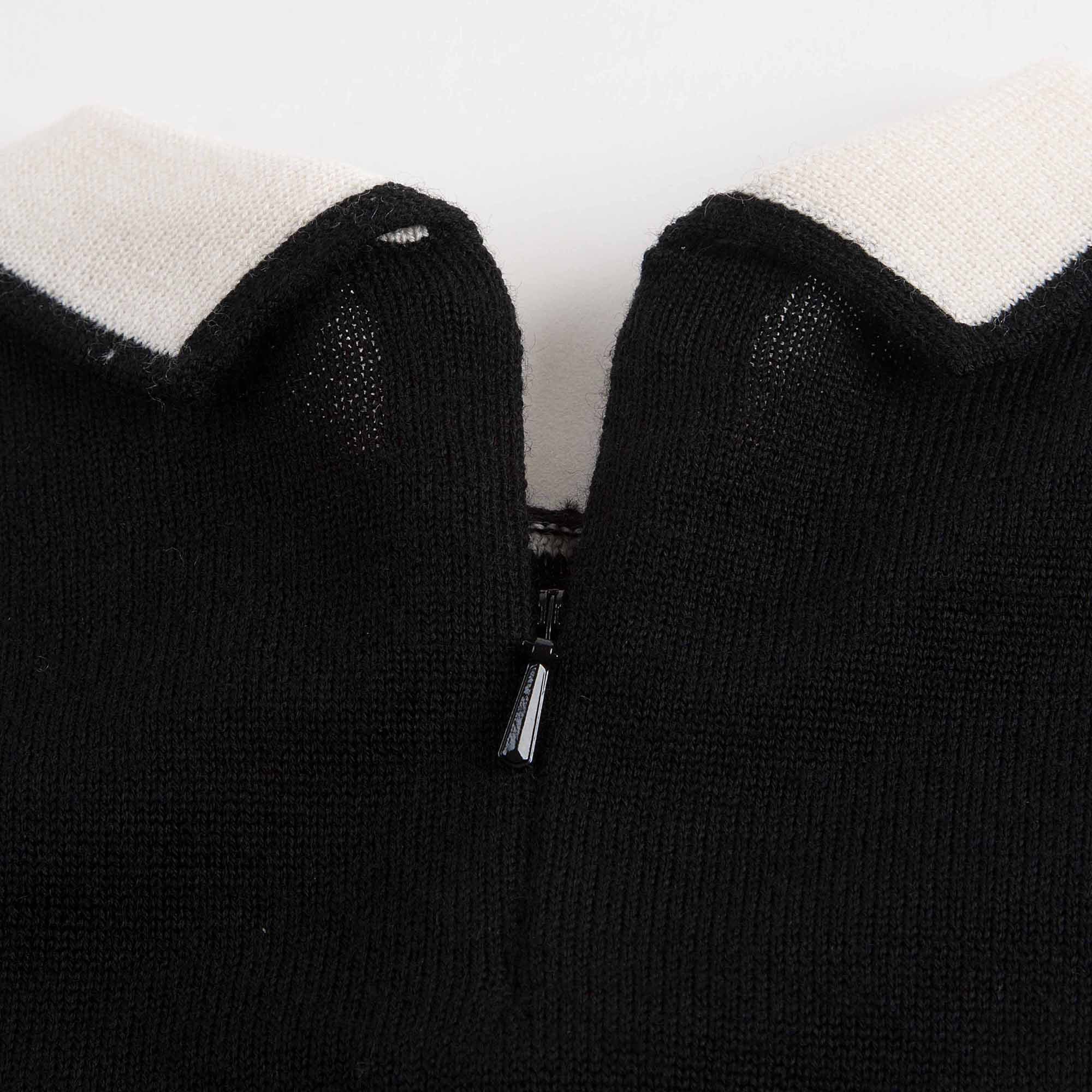 Girls Black & White Wool Sweater - CÉMAROSE | Children's Fashion Store - 7