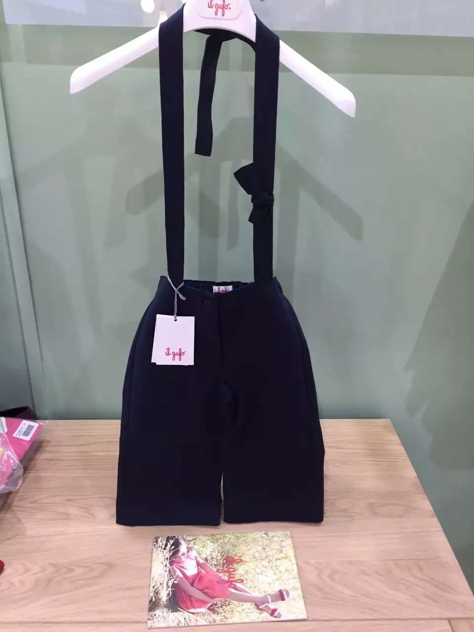 Girls Dark Blue Shorts With Straps&Bowknot - CÉMAROSE | Children's Fashion Store