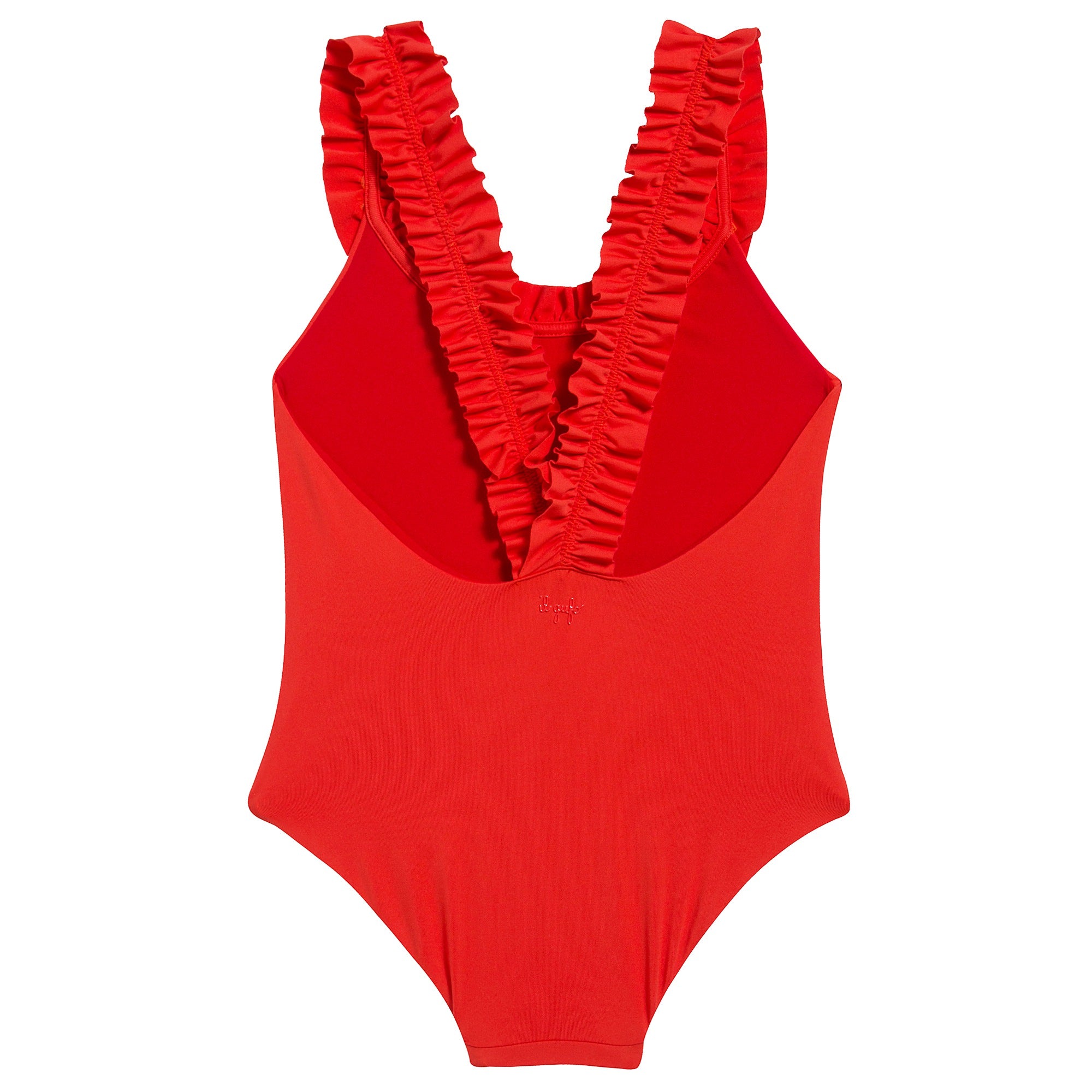 Girls Dark Orange Bathing Suit