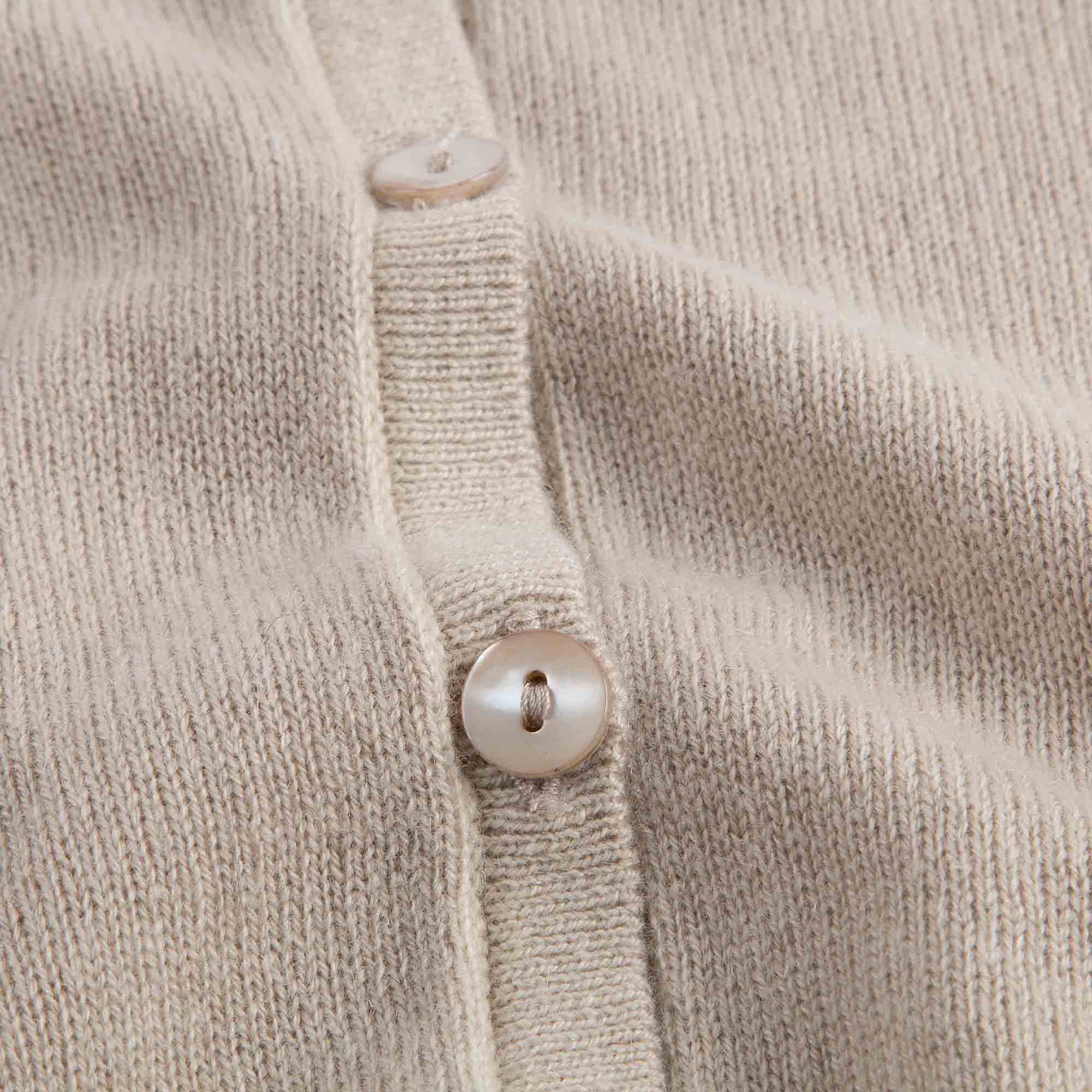 Girls Light Grey Cashmere Sweater - CÉMAROSE | Children's Fashion Store - 5