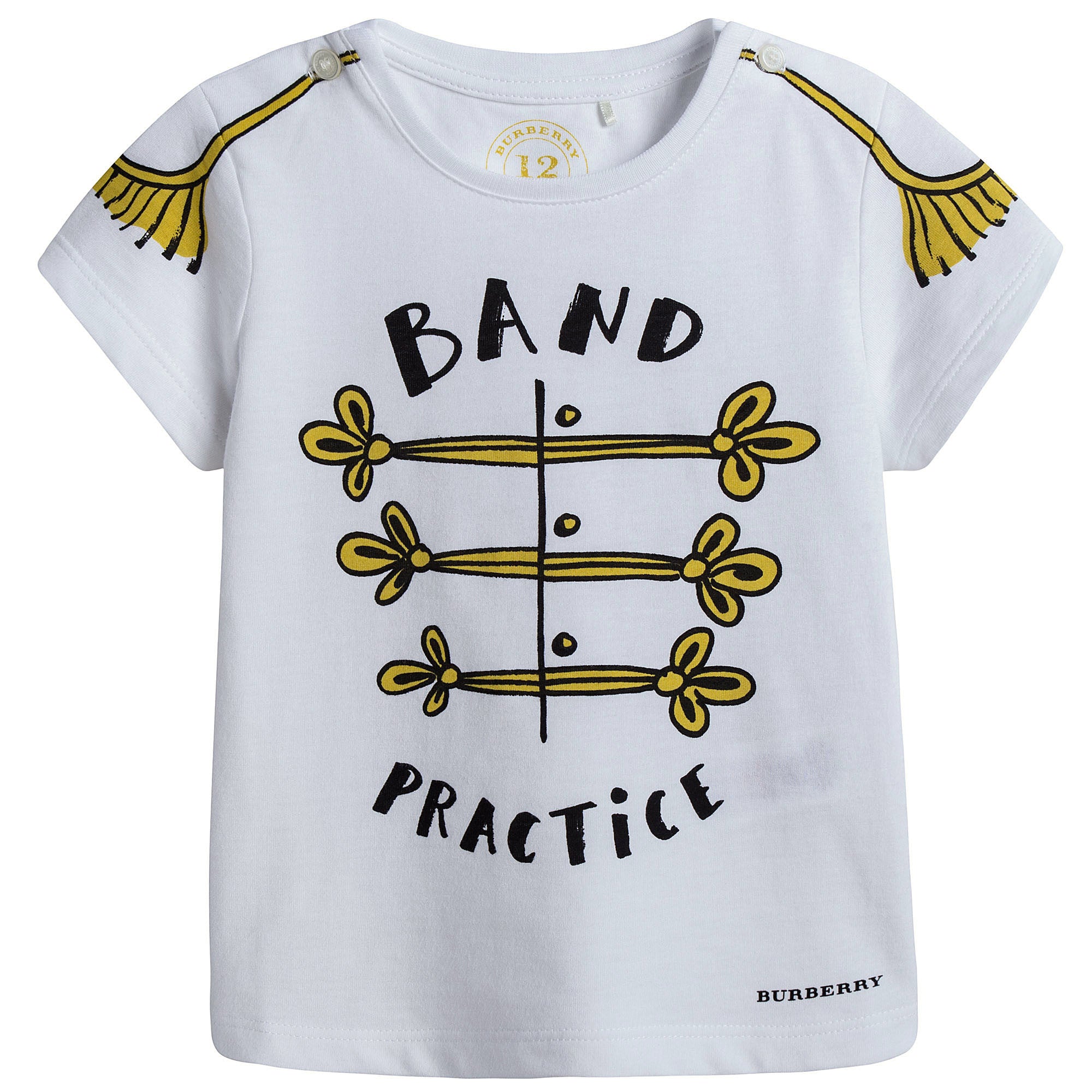Baby Girls White Band Practice T-Shirt - CÉMAROSE | Children's Fashion Store - 1