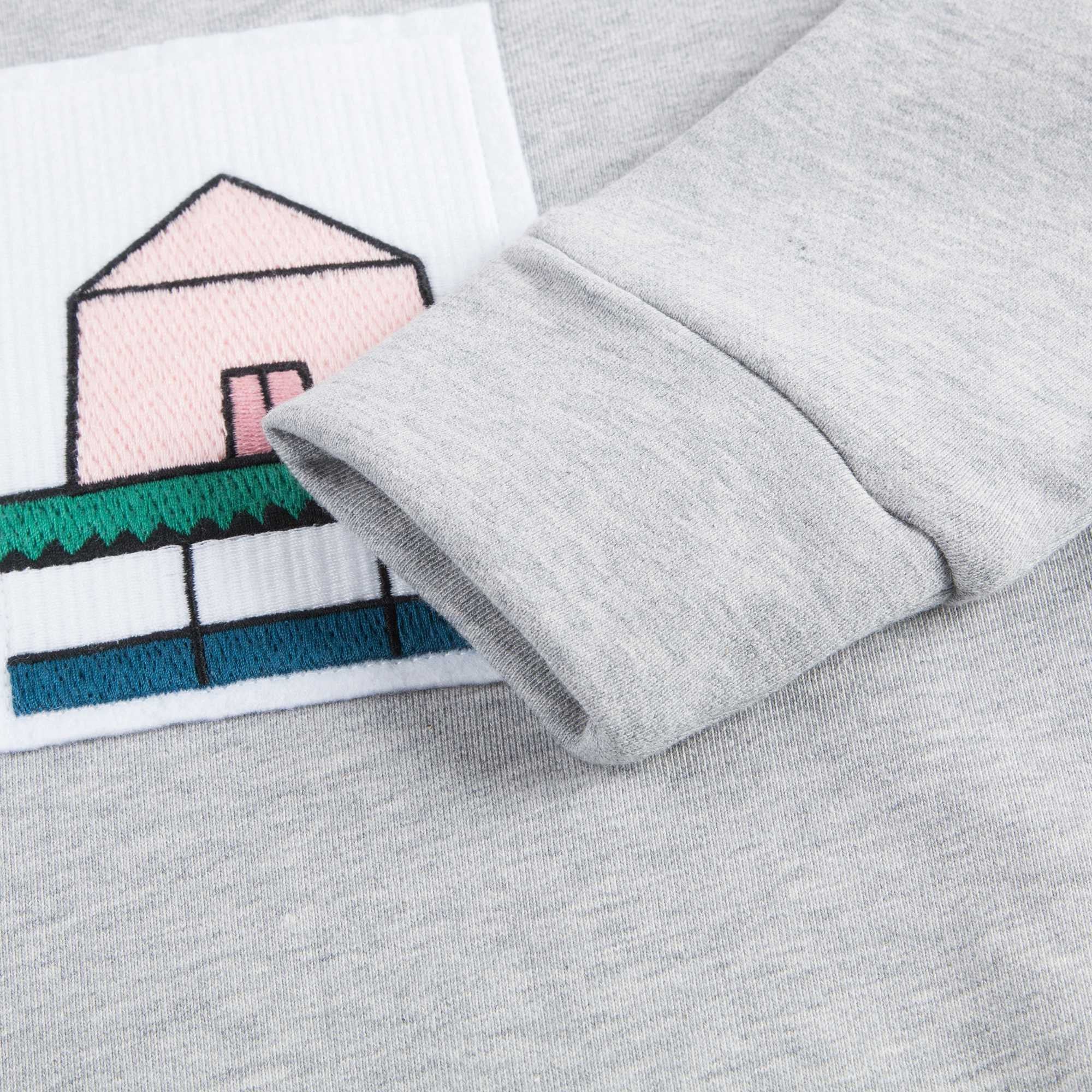 Girls Grey House Printed Cotton Sweatshirt