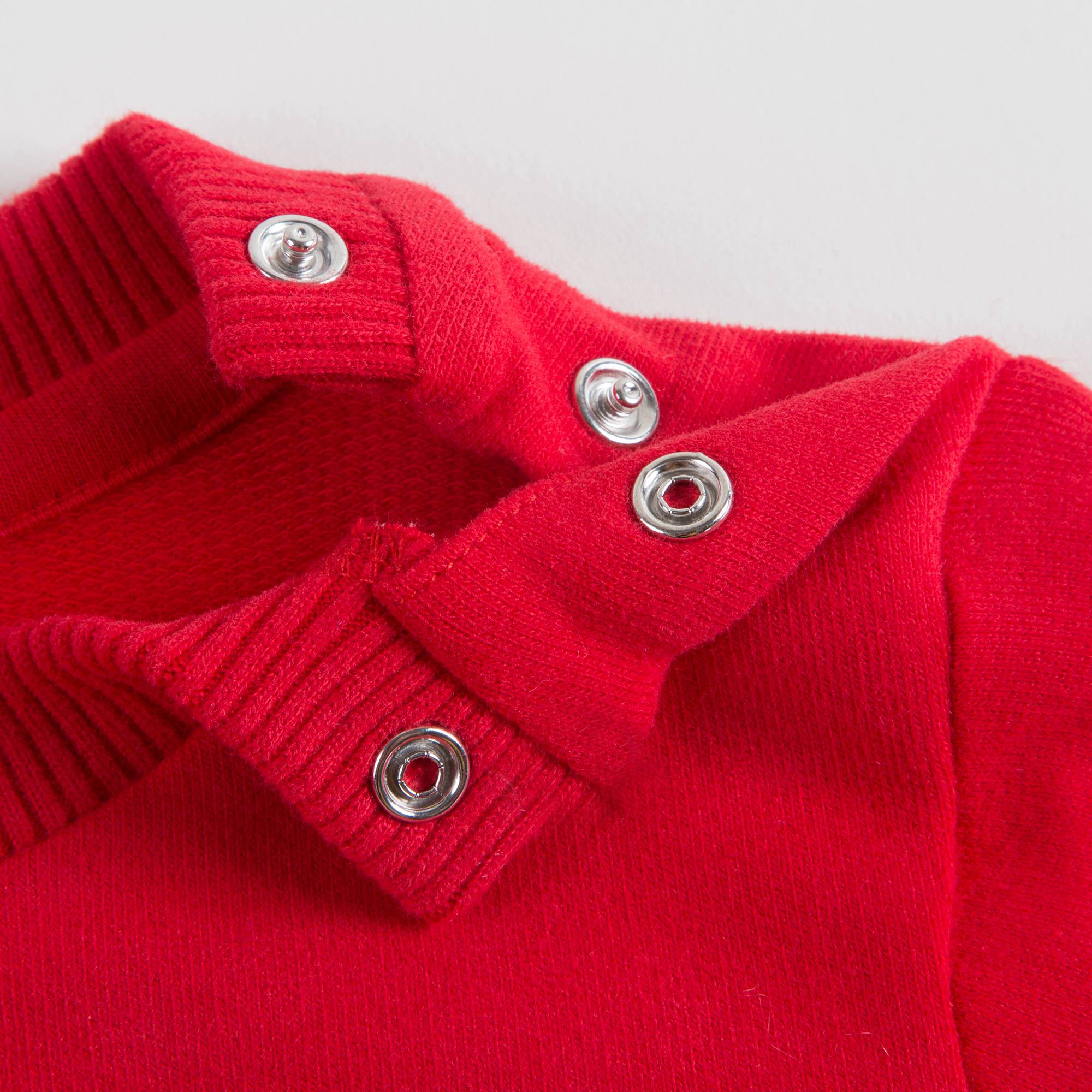 Baby Poppy Red Cotton Sweatshirt