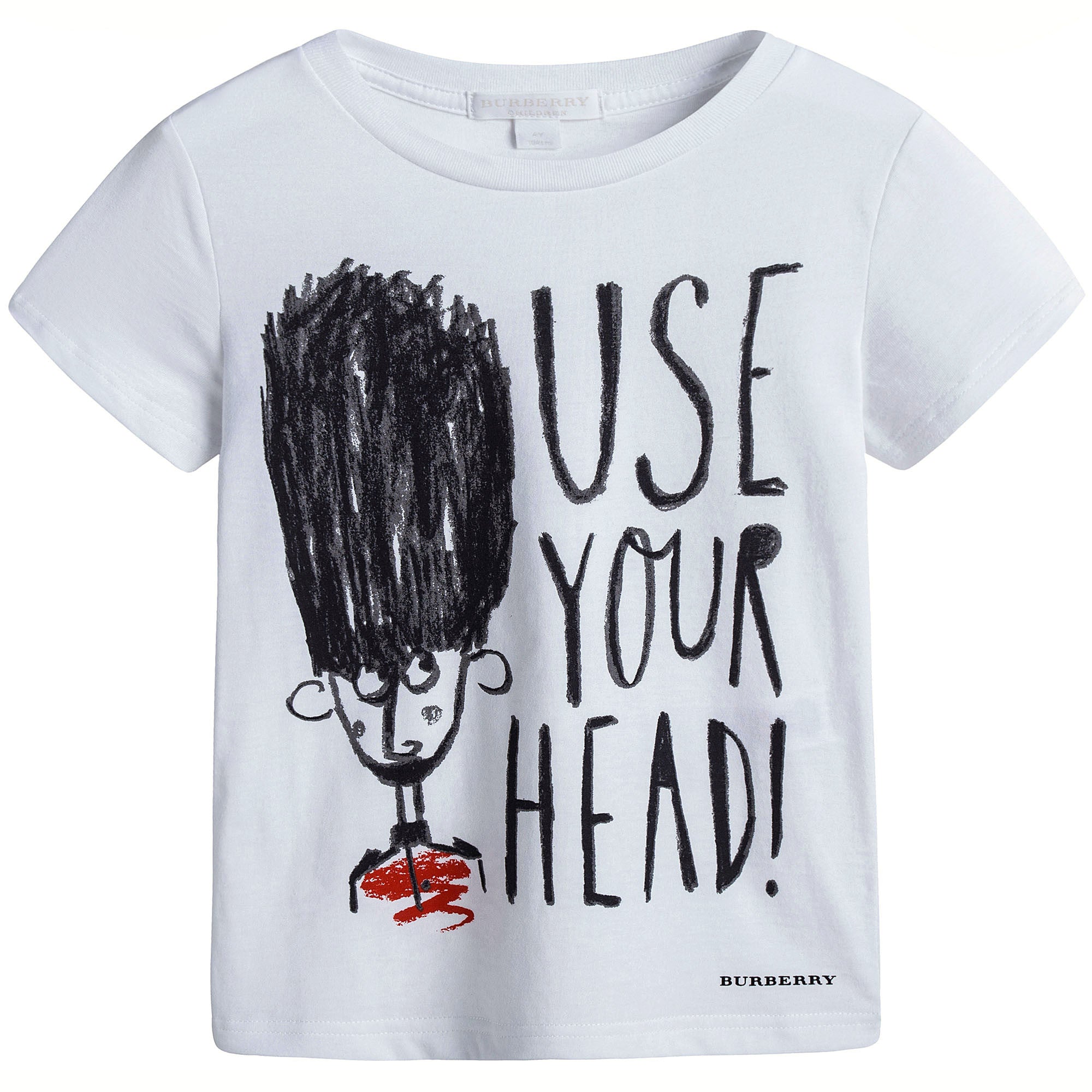 Boys Bearskin Hat Print White T-shirt - CÉMAROSE | Children's Fashion Store - 1
