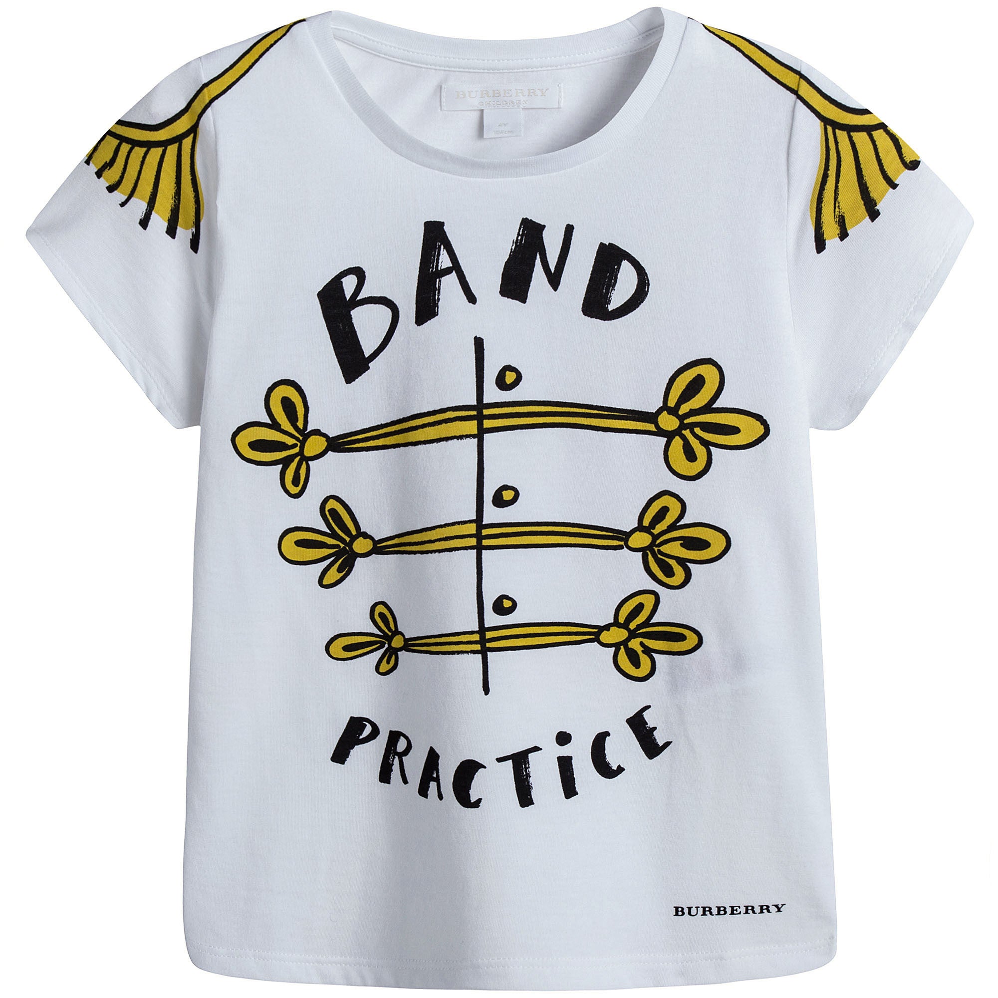 Girls White Band Practice T-Shirt - CÉMAROSE | Children's Fashion Store - 1