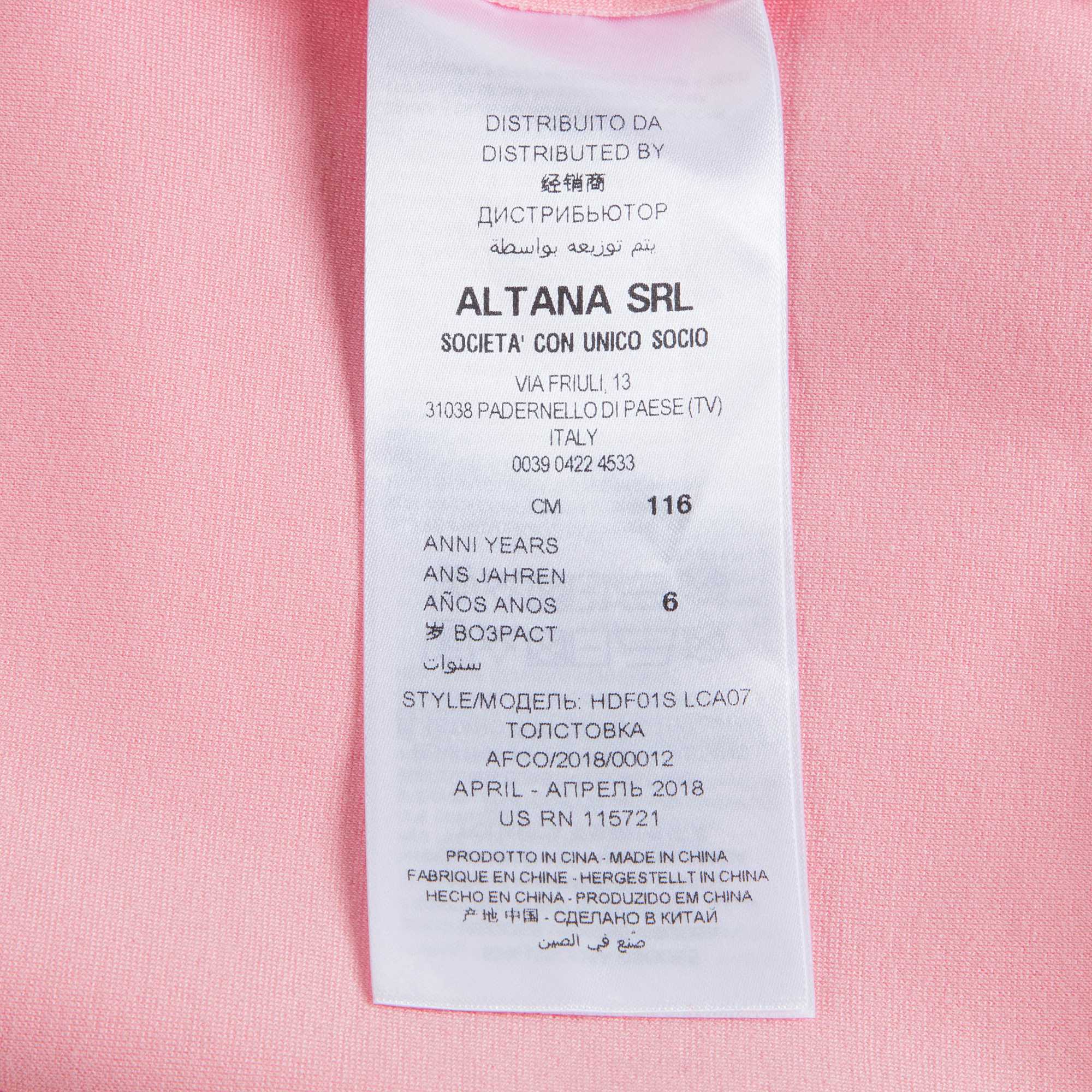 Girls Blossom Pink Logo Sweatshirt