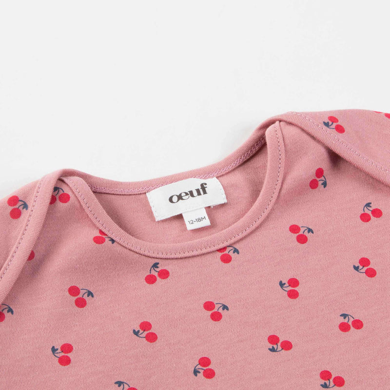 Baby Girls Pink Cherry Cotton T-shirt