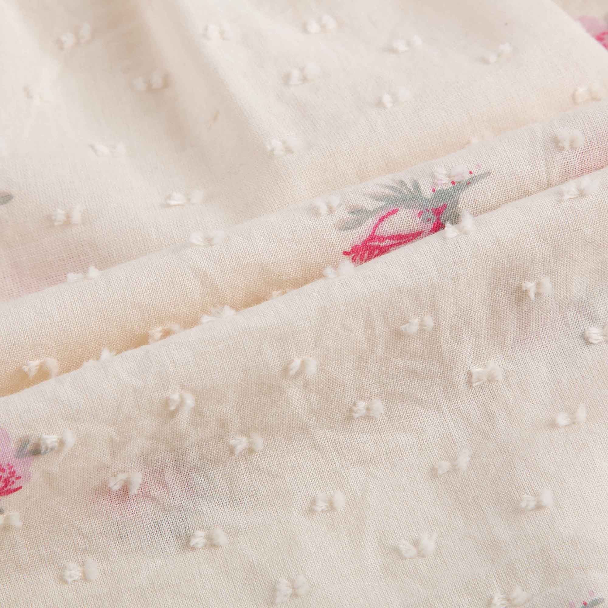 Baby Girls Lvory With Pink Flowers Blouse - CÉMAROSE | Children's Fashion Store - 6