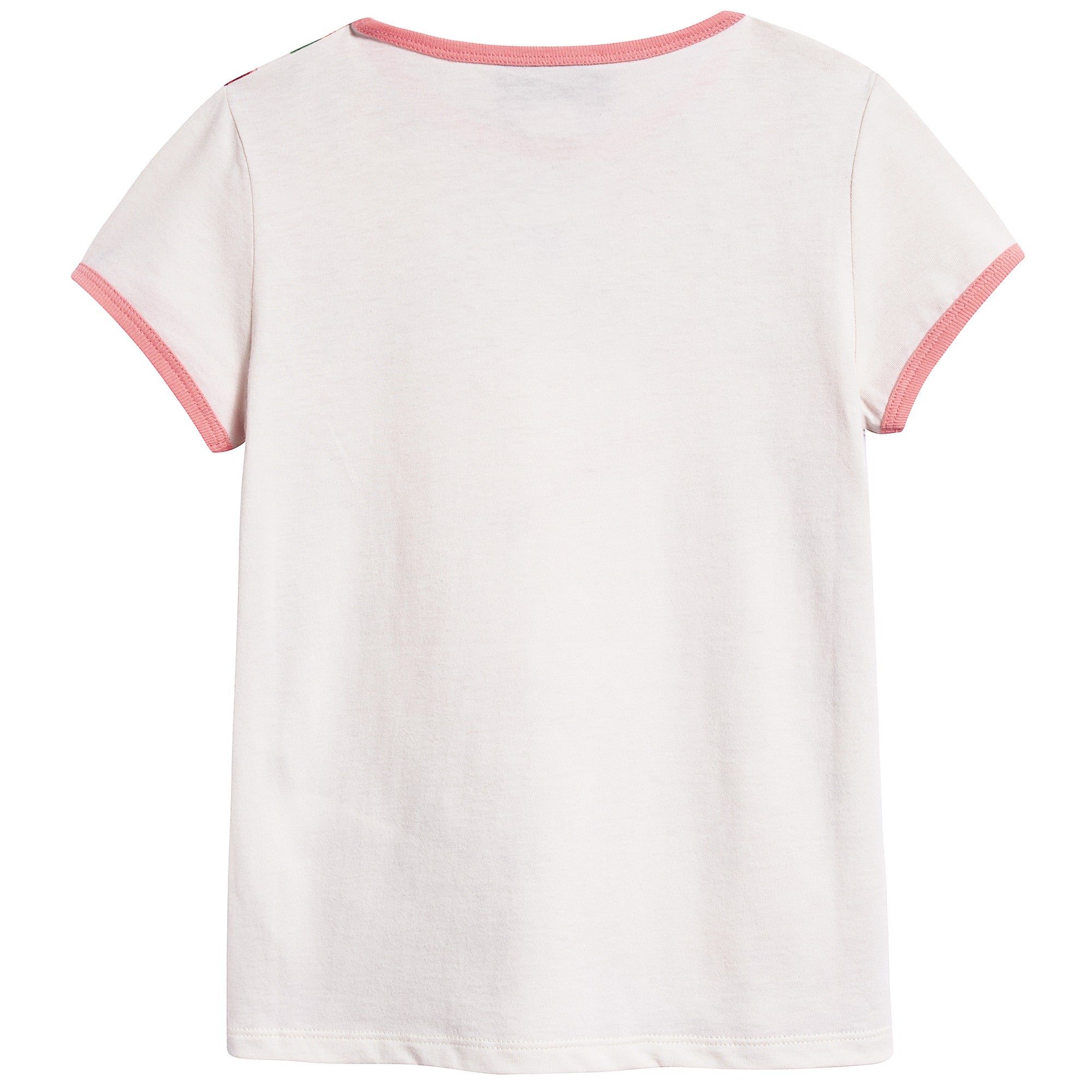 Girls White Color Printed T-shirt