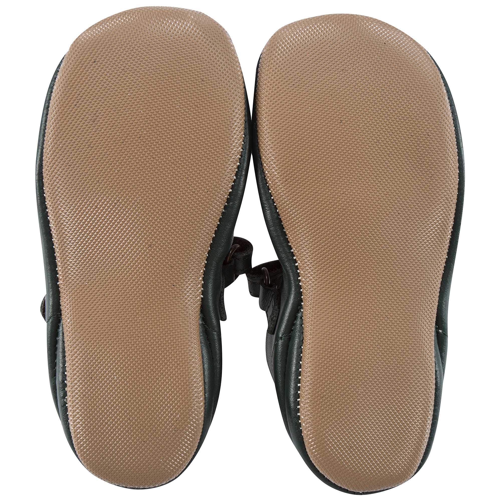 Girls Green Velcro Flats