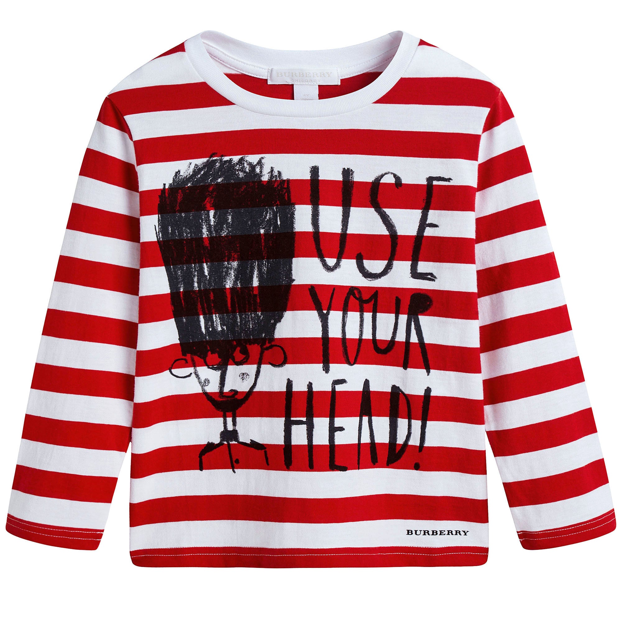 Boys Red & White Striped T-Shirt - CÉMAROSE | Children's Fashion Store - 1