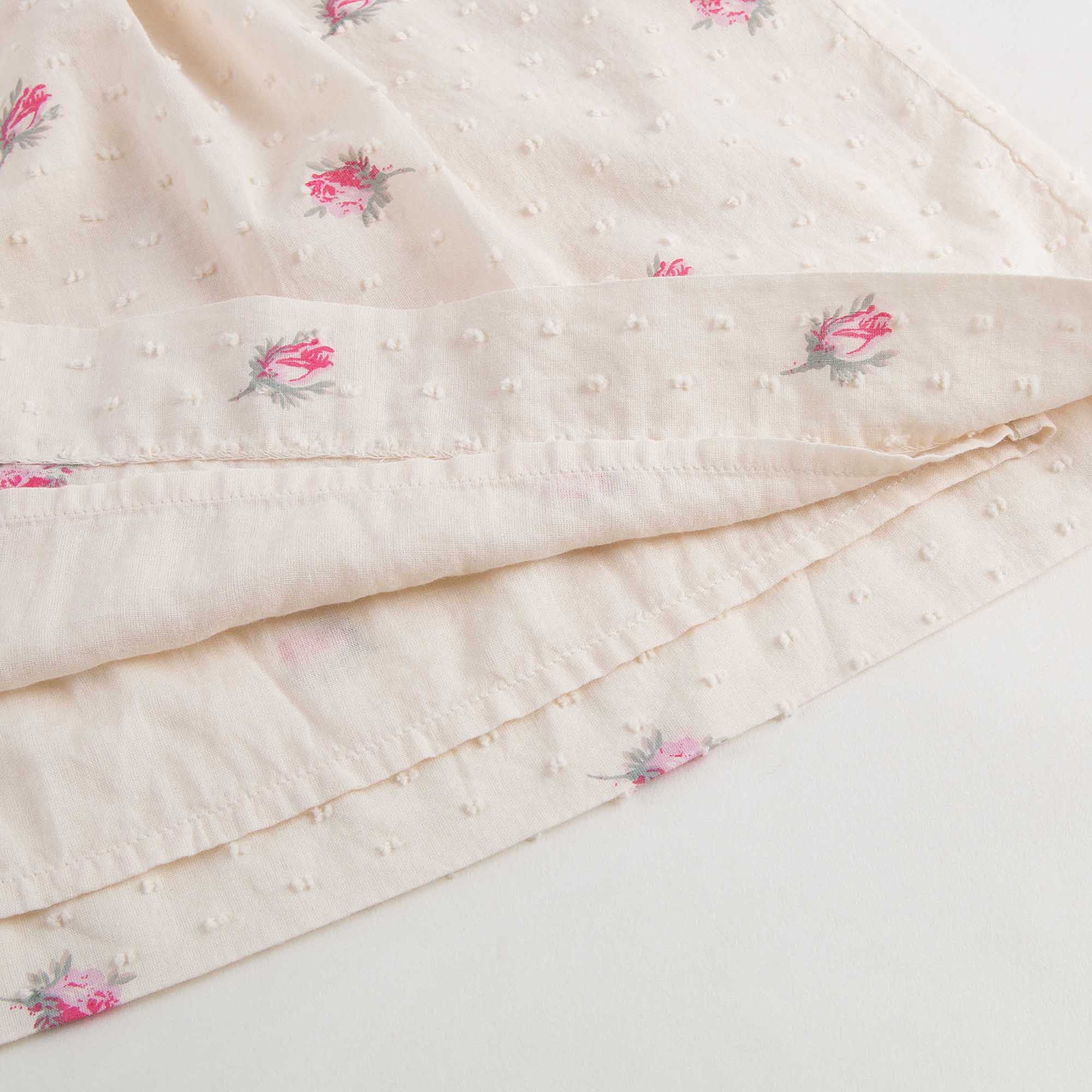Girls Lvory With Pink Flowers Dresses - CÉMAROSE | Children's Fashion Store - 6