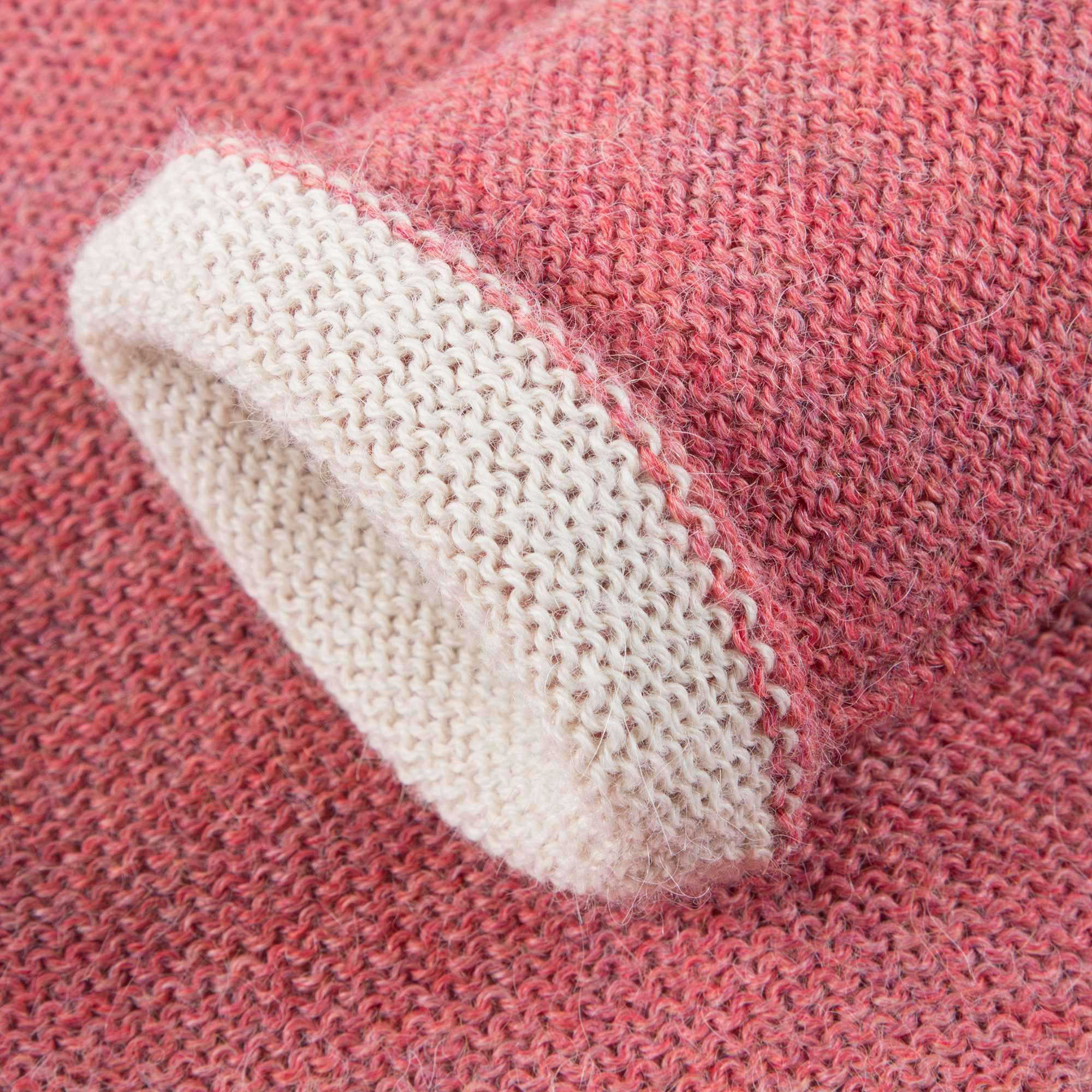Baby Rose Pink Bunny Alpaca Hooded Sweater