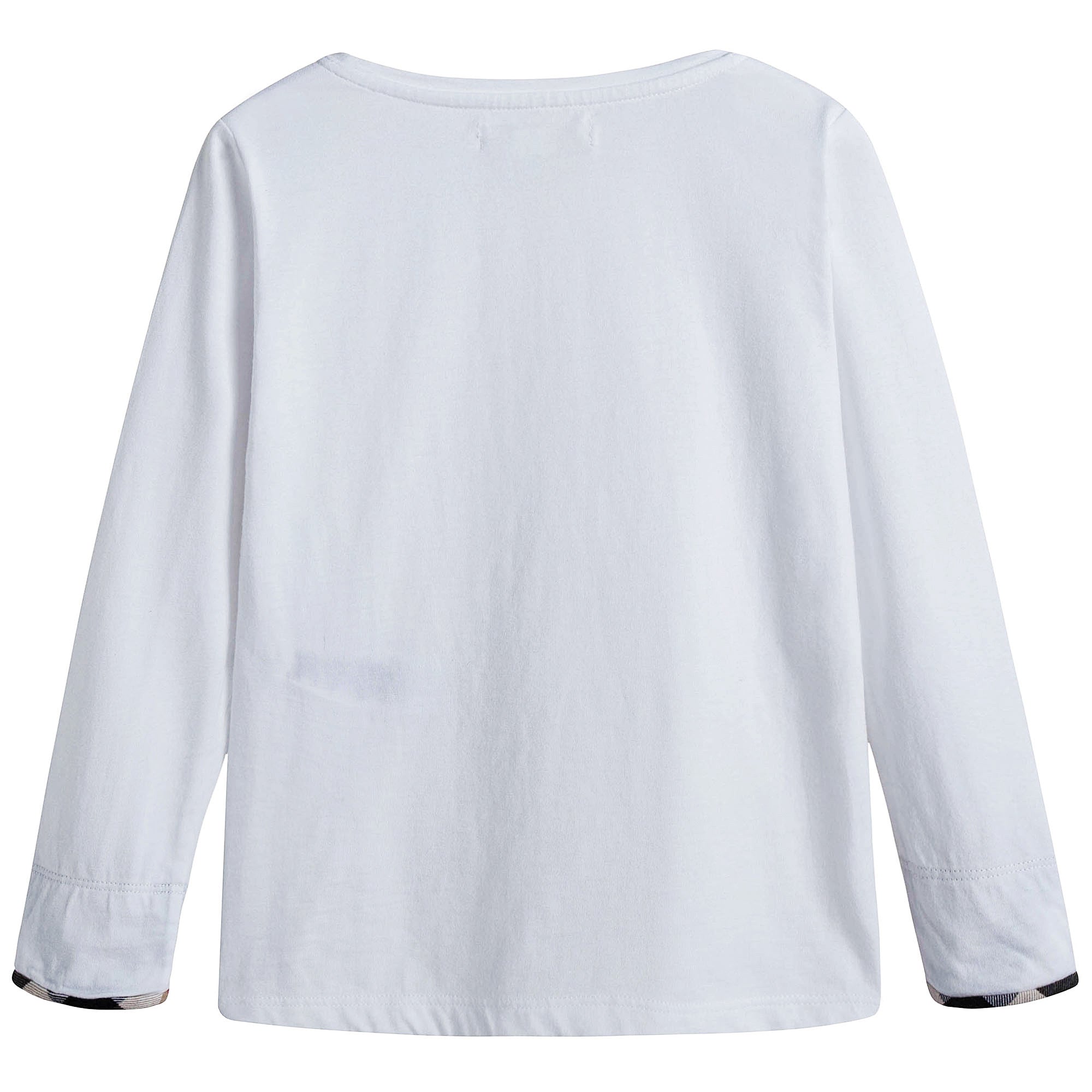 Girls White Cotton T-shirt - CÉMAROSE | Children's Fashion Store - 2