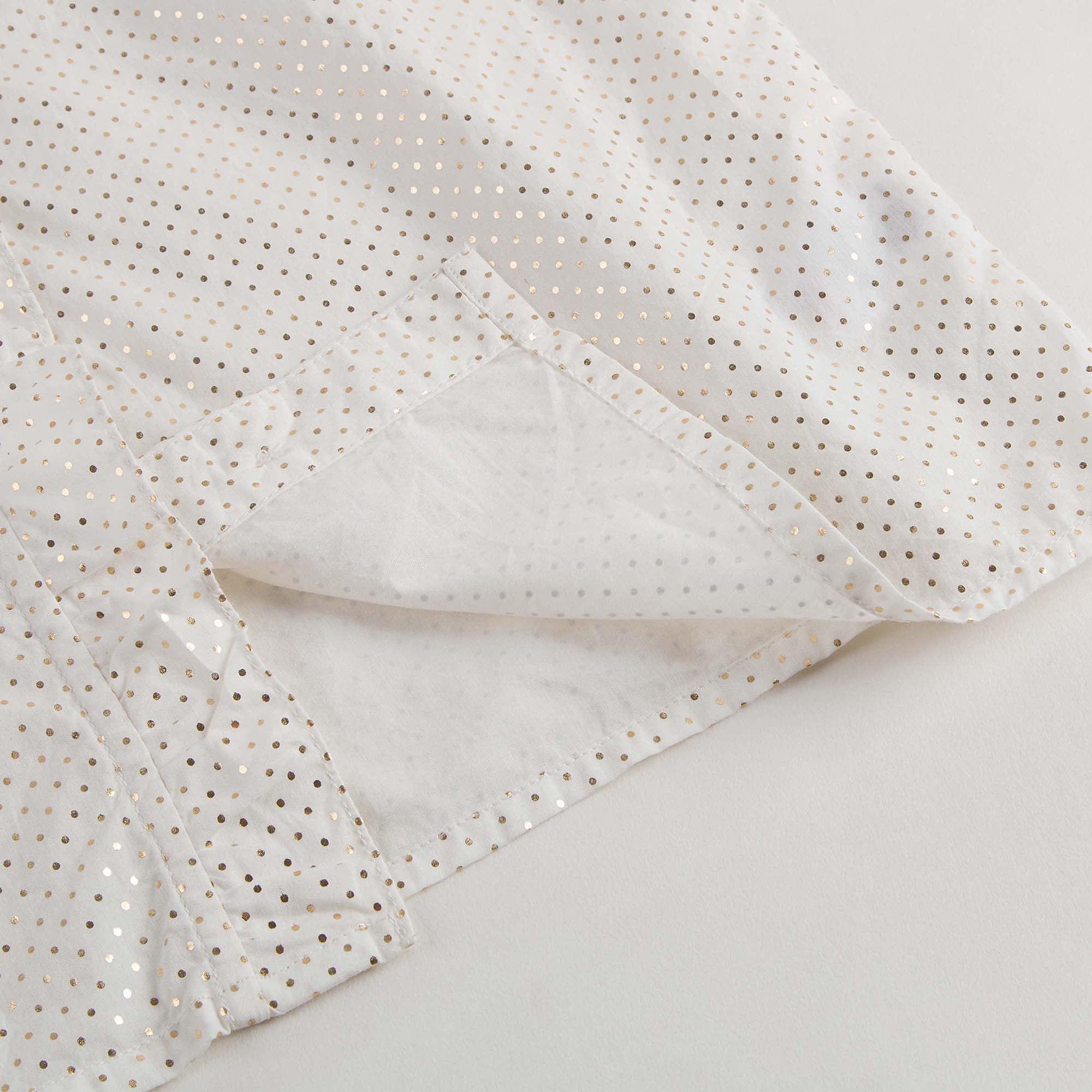 Girls White With Gold Point Shirt - CÉMAROSE | Children's Fashion Store - 5