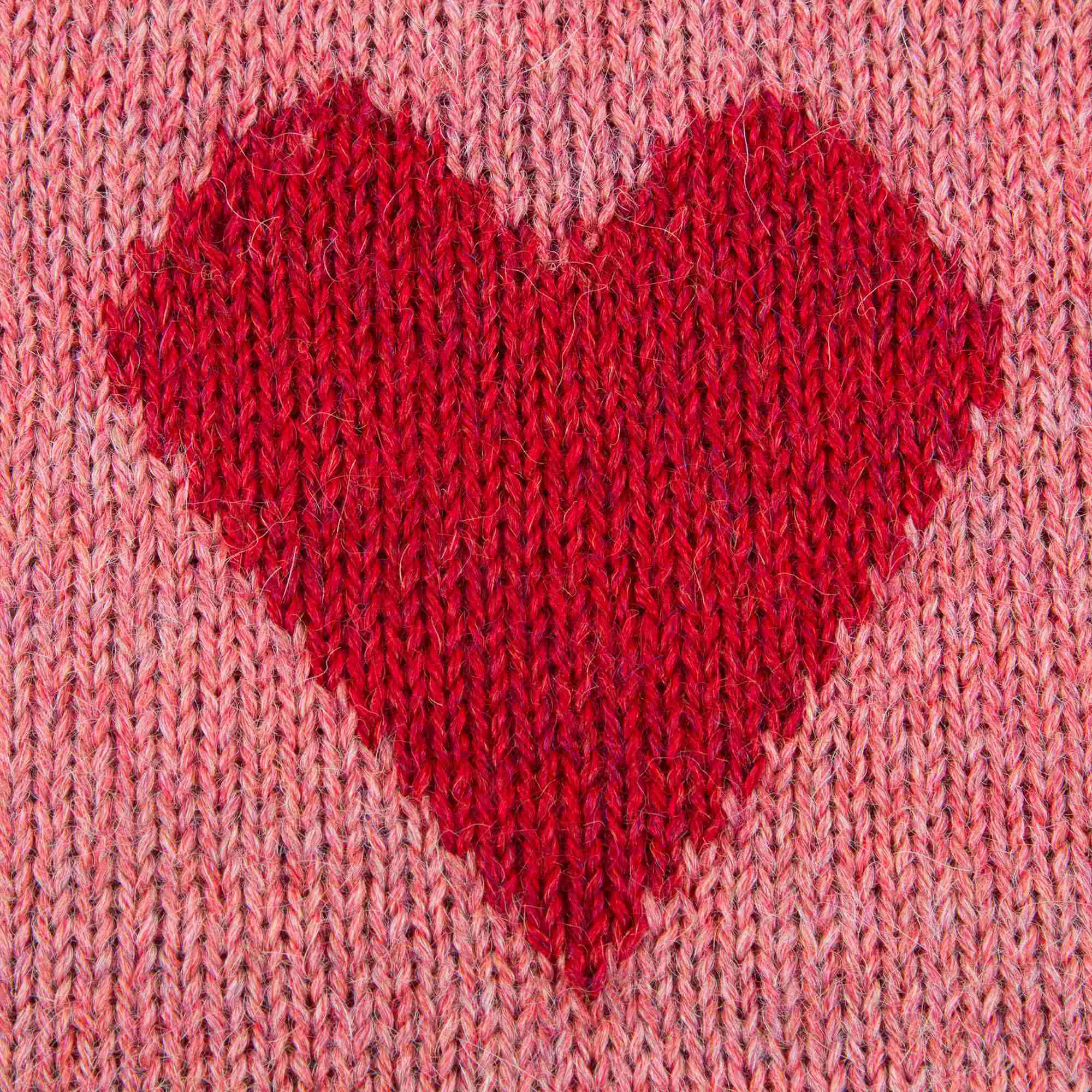 Baby Rose Pink ' I Heart ' Alpaca Hooded Sweater