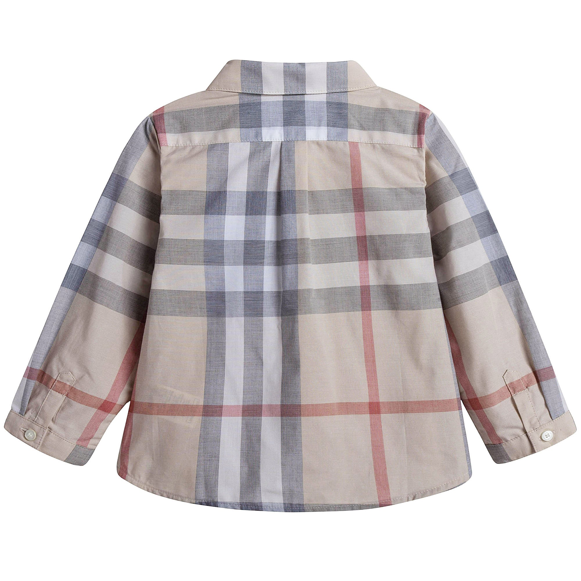 Baby Boys Beige Check Shirt - CÉMAROSE | Children's Fashion Store - 2