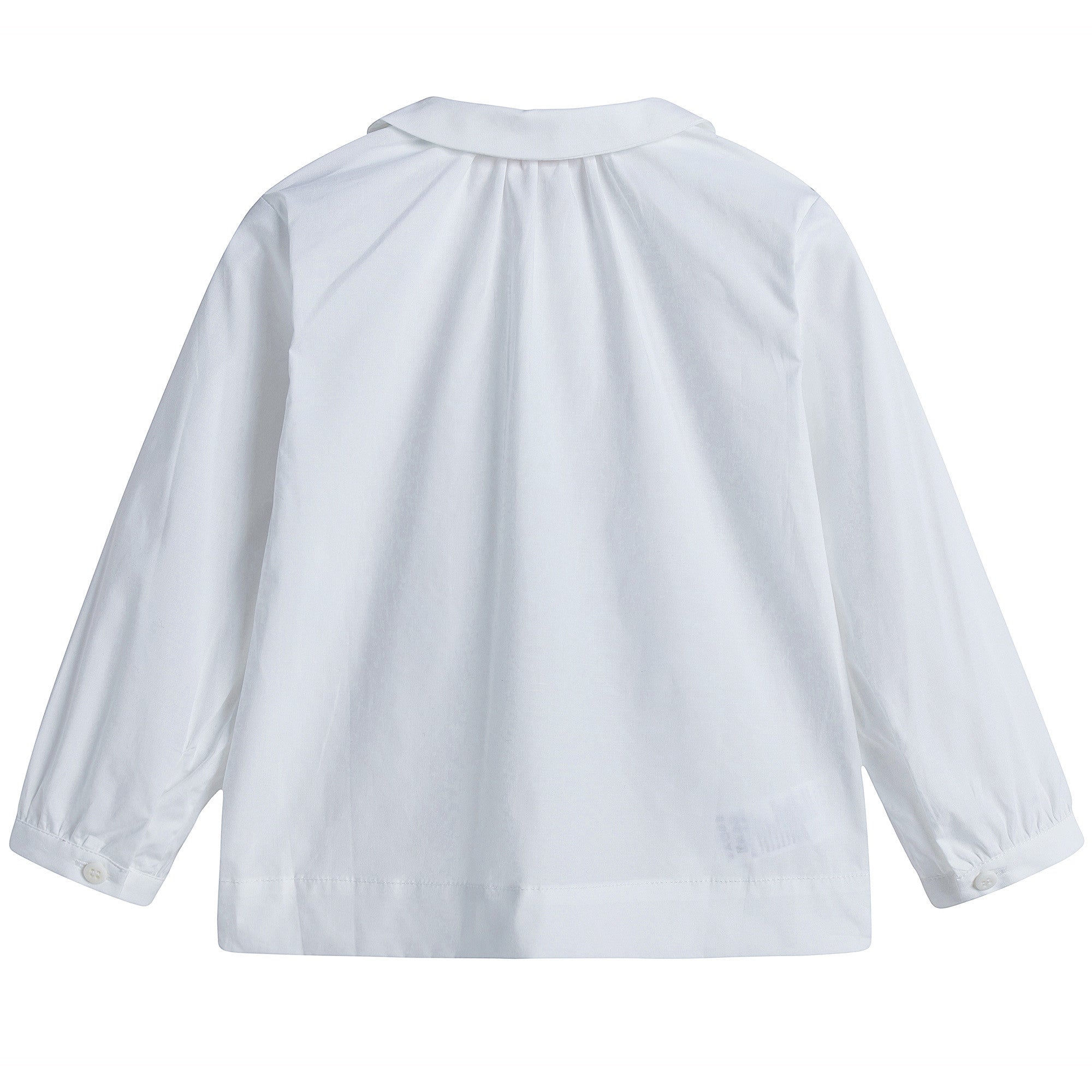 Girls White Cotton Blouse - CÉMAROSE | Children's Fashion Store - 2