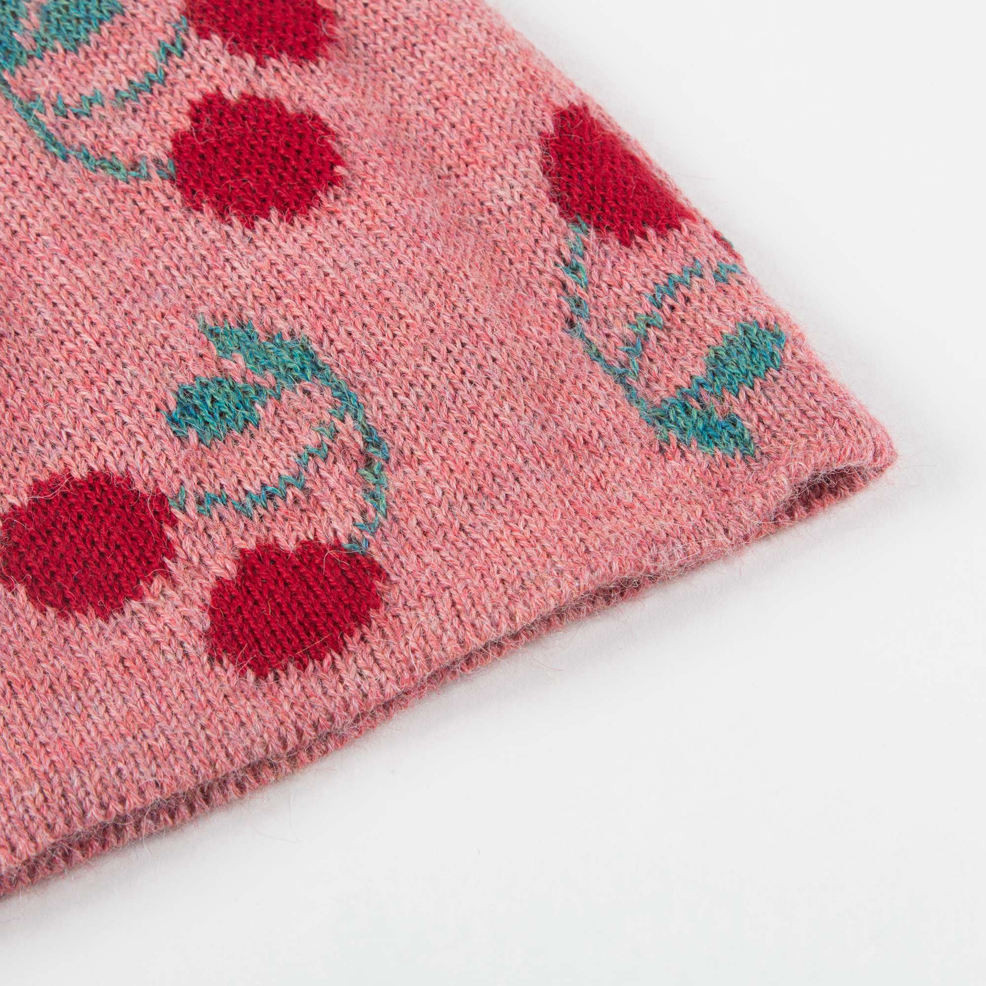 Girls Rose Pink Cherry Alpaca Wool Dress
