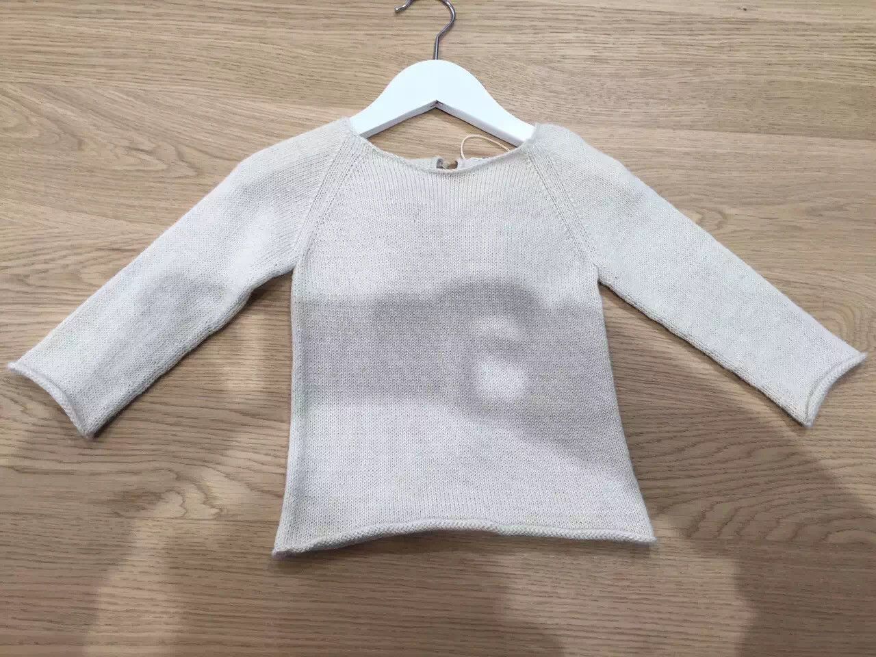 Baby Girls White Alpaca Wool Angel Sweater - CÉMAROSE | Children's Fashion Store - 1