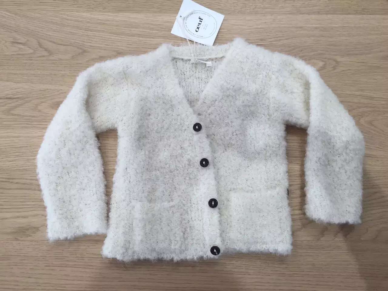 Baby White Alpaga Wool Cardigan - CÉMAROSE | Children's Fashion Store