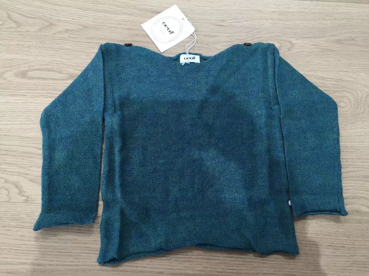 Baby Blue Alpaga Wool Sweater - CÉMAROSE | Children's Fashion Store