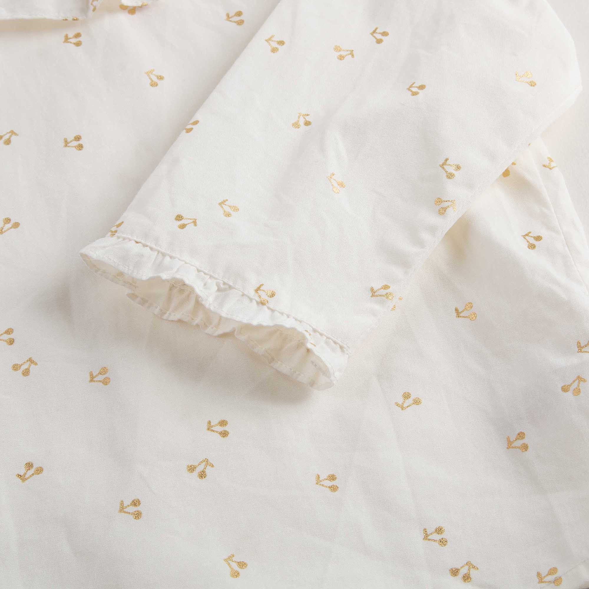 Baby Girls White With Gold Cherry Blouse - CÉMAROSE | Children's Fashion Store - 4