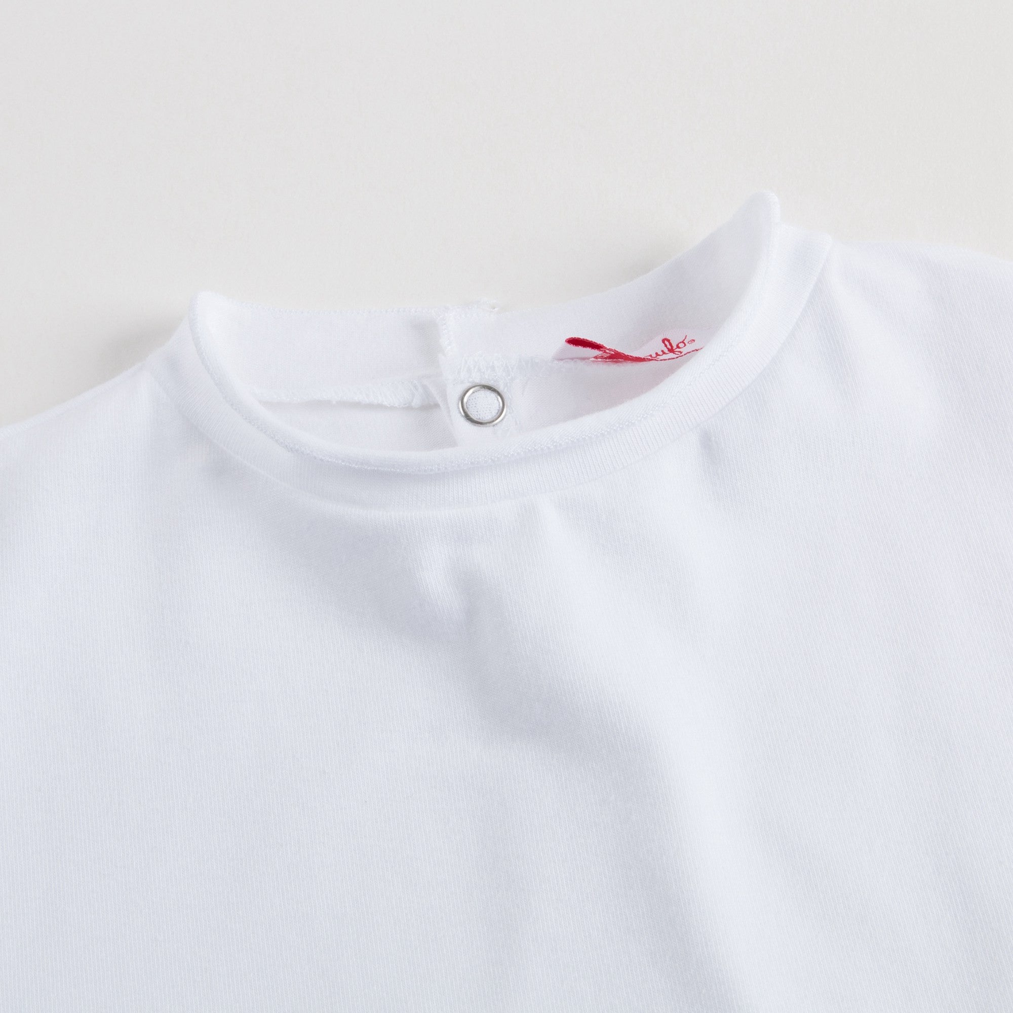 Baby Girls White Cotton T-shirt