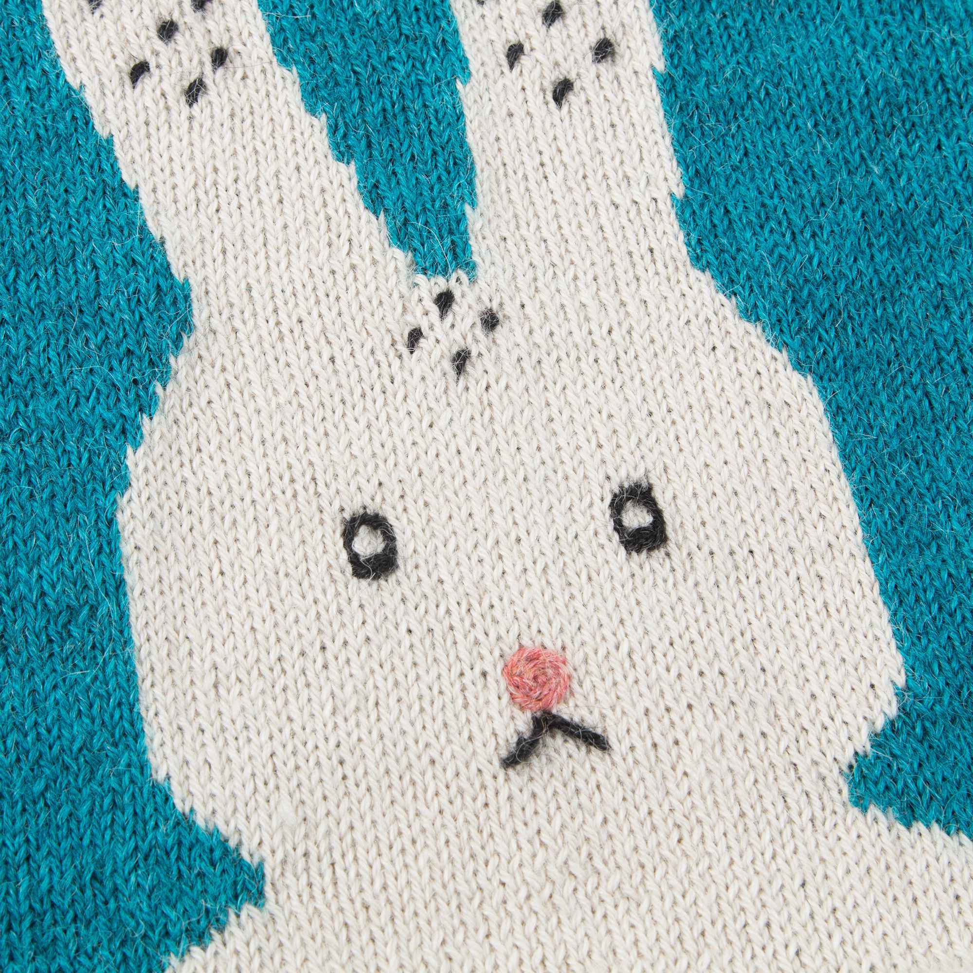Baby Bay Blue Bunny Alpaca  Sweater