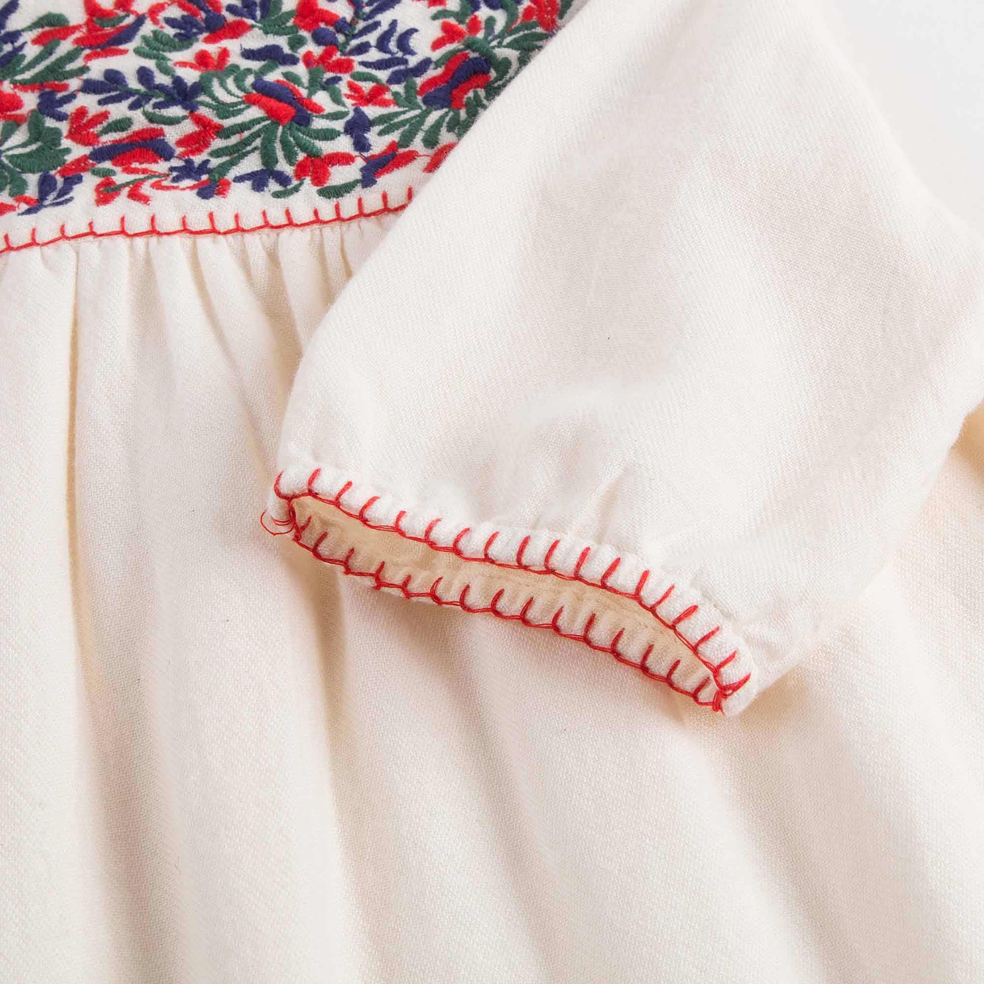 Girls Lvory Embroidered Dresses - CÉMAROSE | Children's Fashion Store - 4