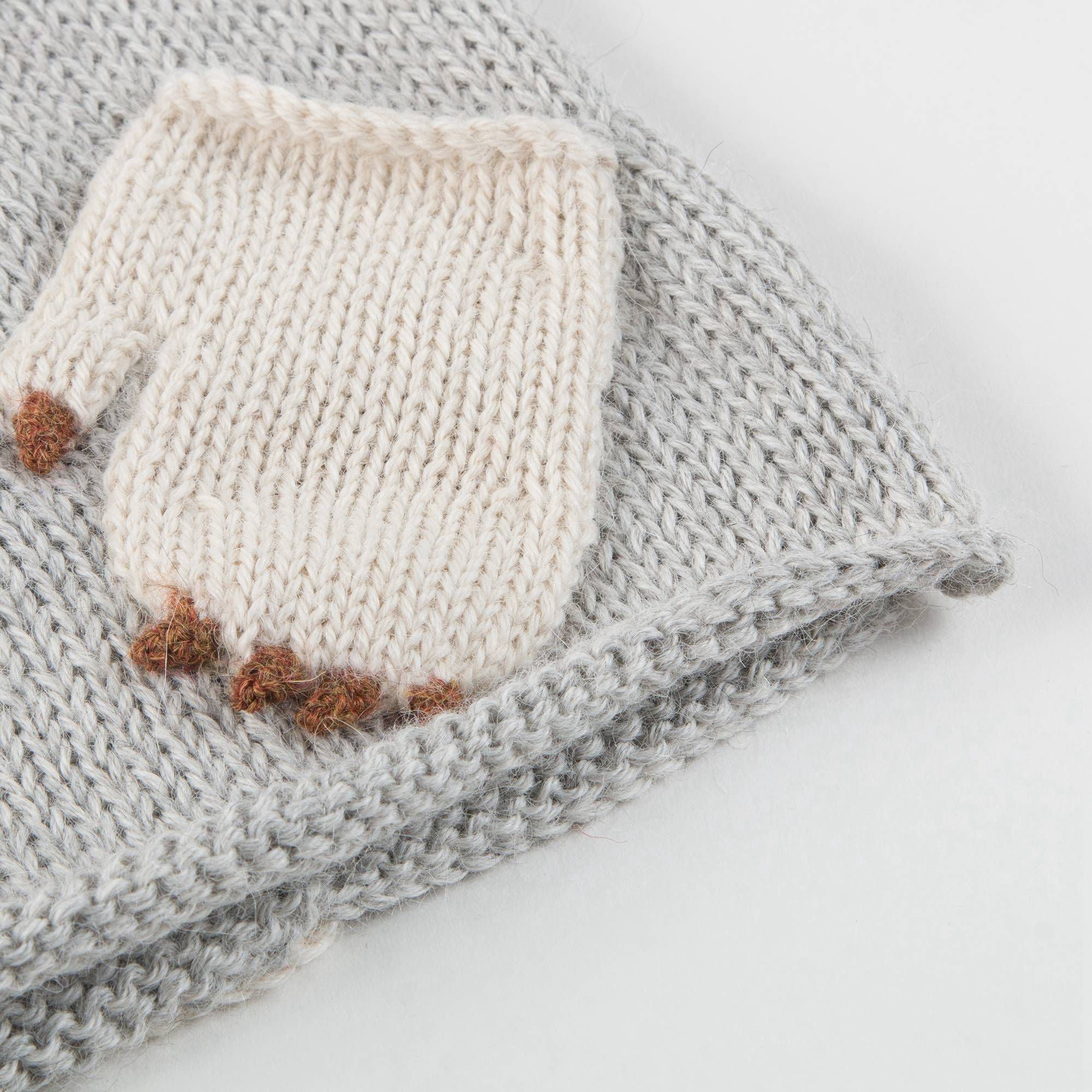 Baby Light Grey Alpaga Wool Monster Sweater