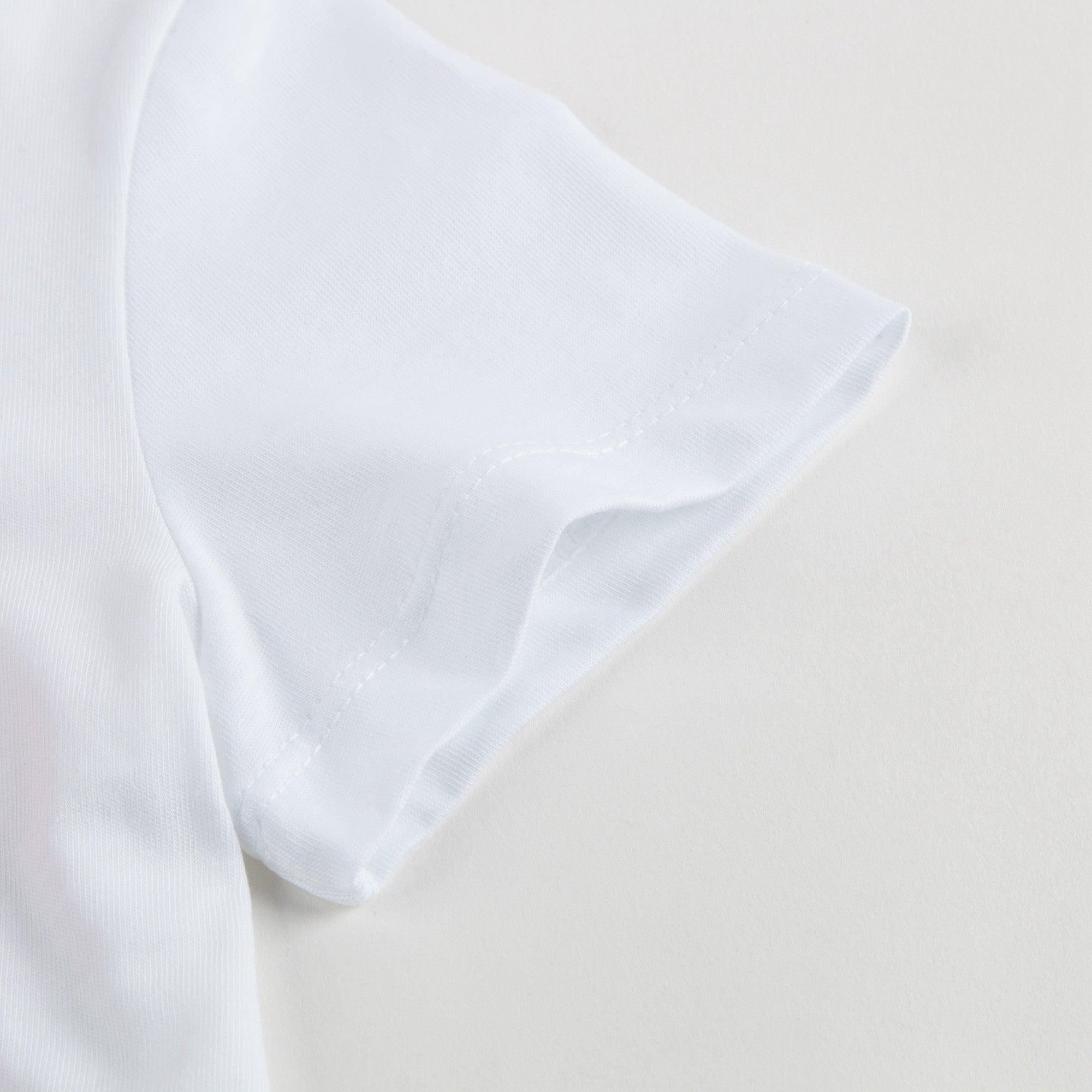Girls White Cotton Logo T-shirt