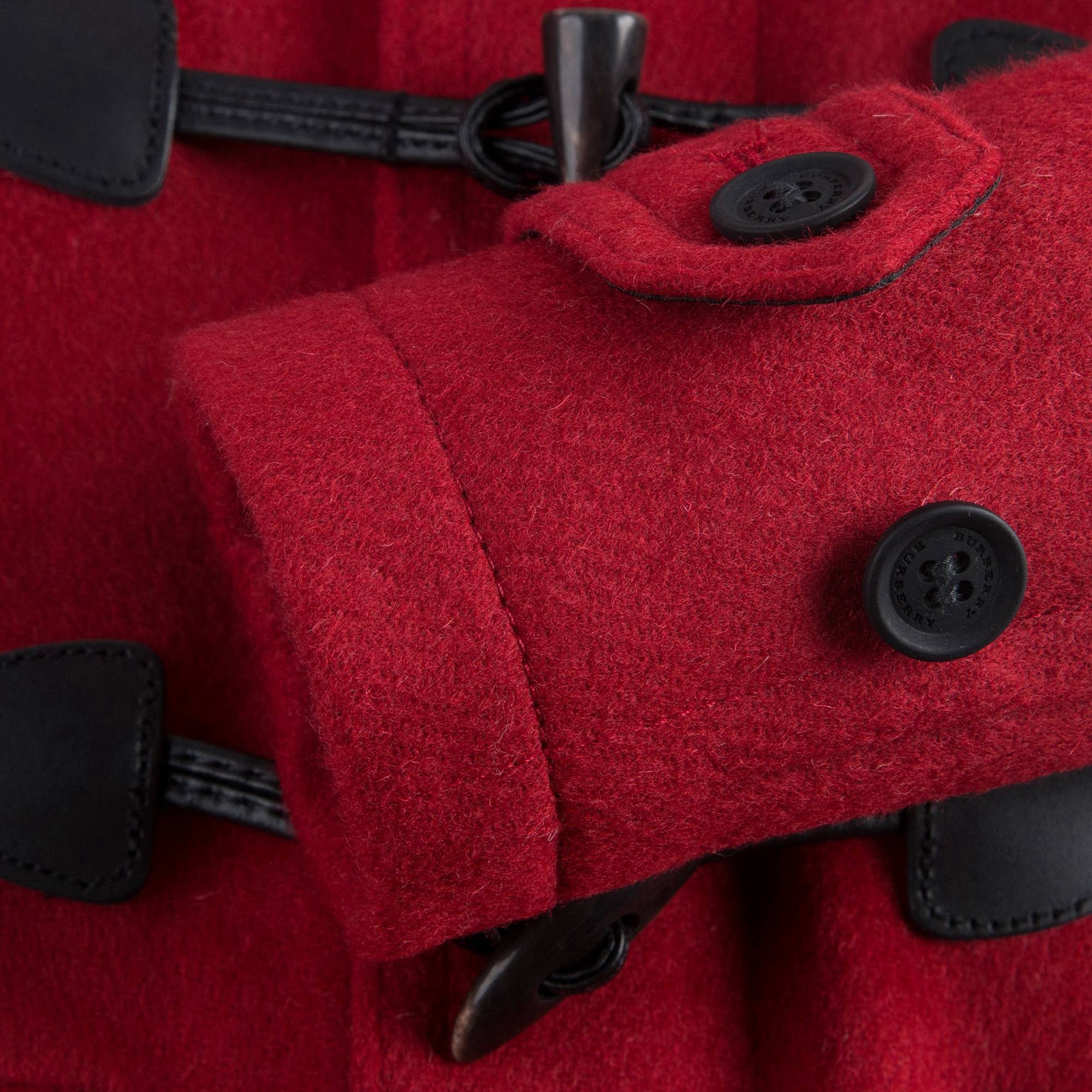 Boys & Girls Red Wool Duffle Coat