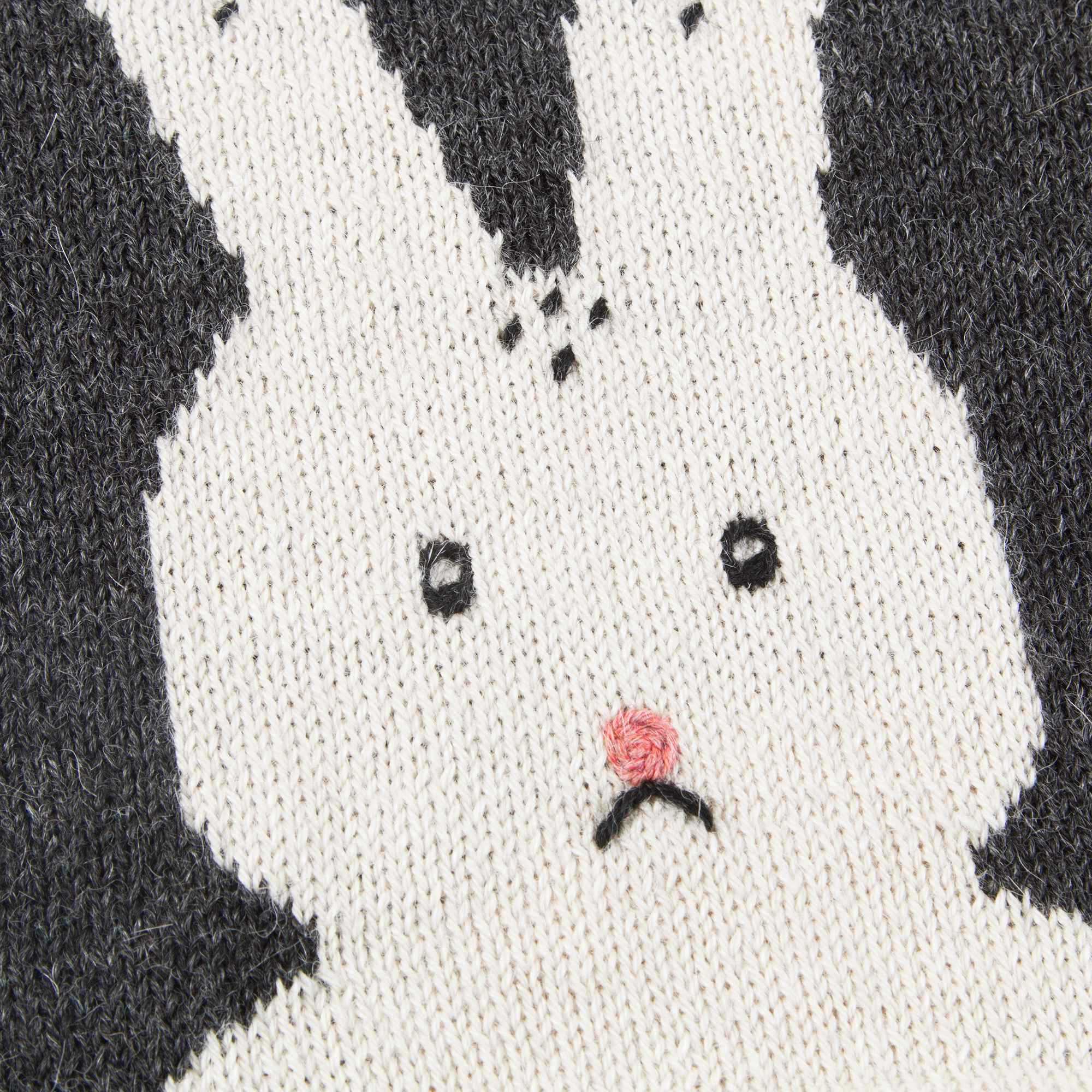 Baby Dark Grey Bunny Alpaca Sweater