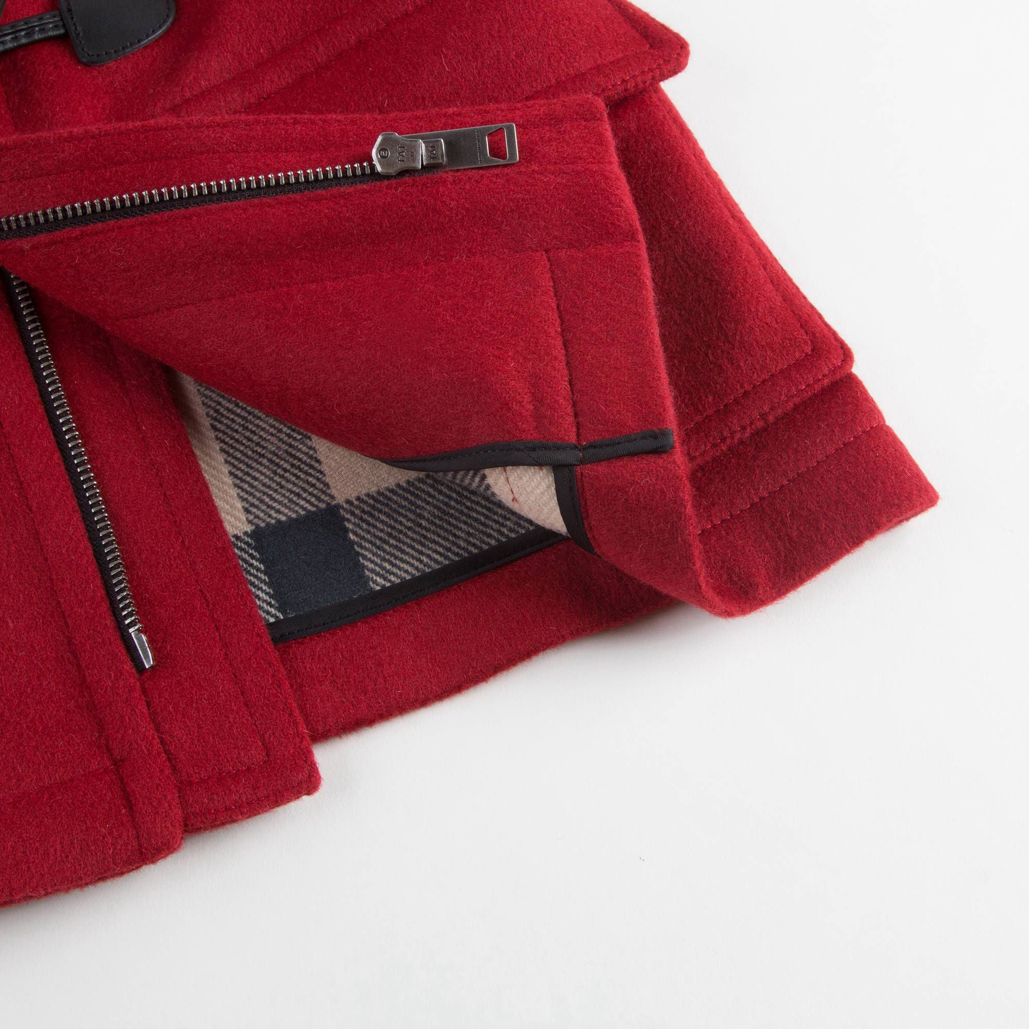 Boys & Girls Red Wool Duffle Coat