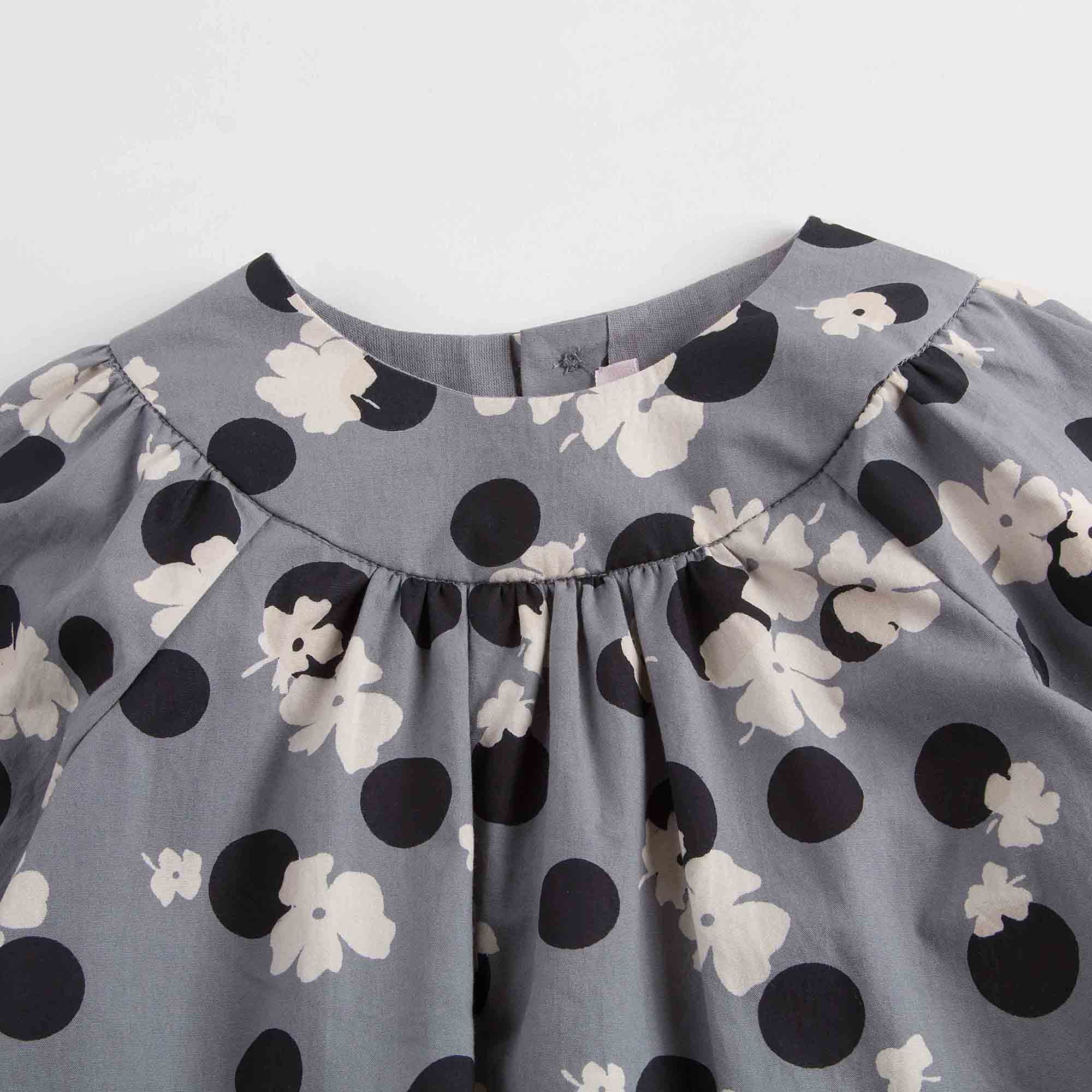 Baby Girls Grey With Multicolor Print Dresses - CÉMAROSE | Children's Fashion Store - 3