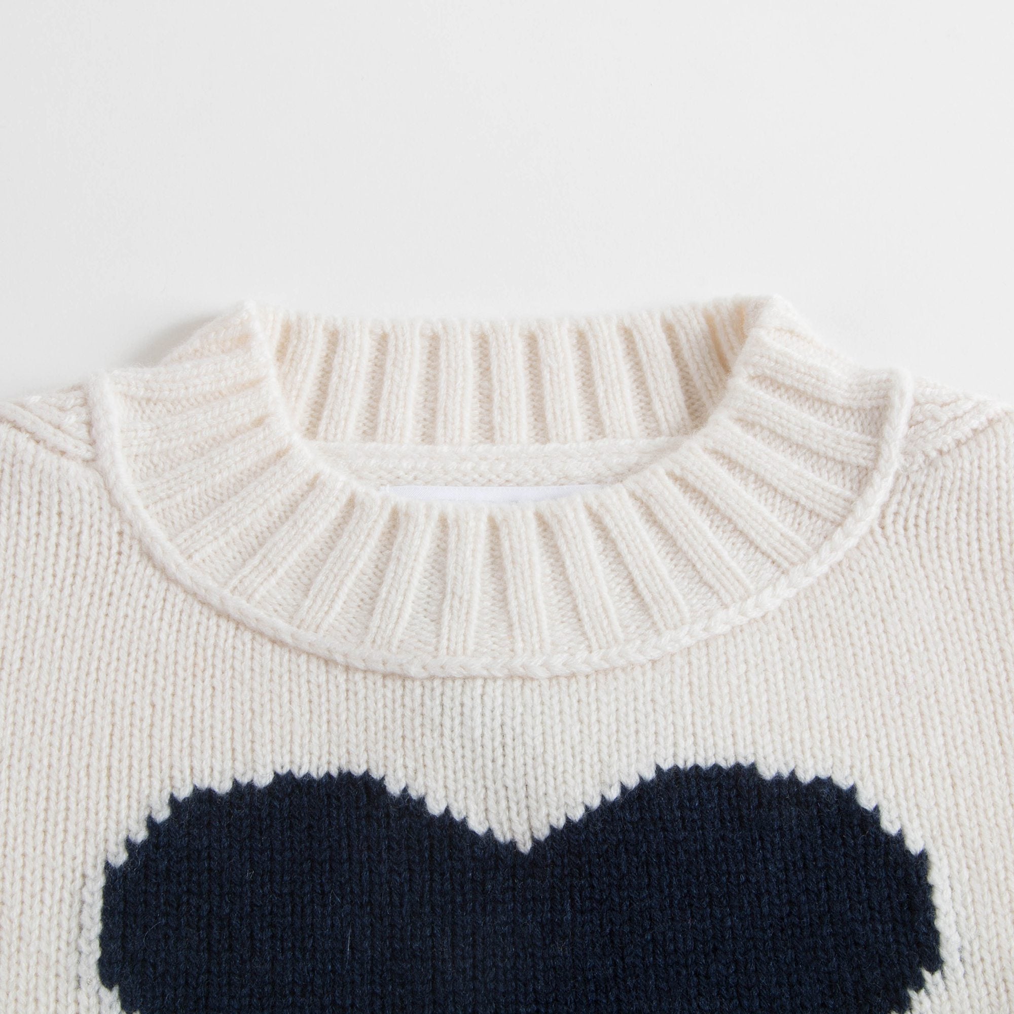 Girls Ivory Wool Sweater