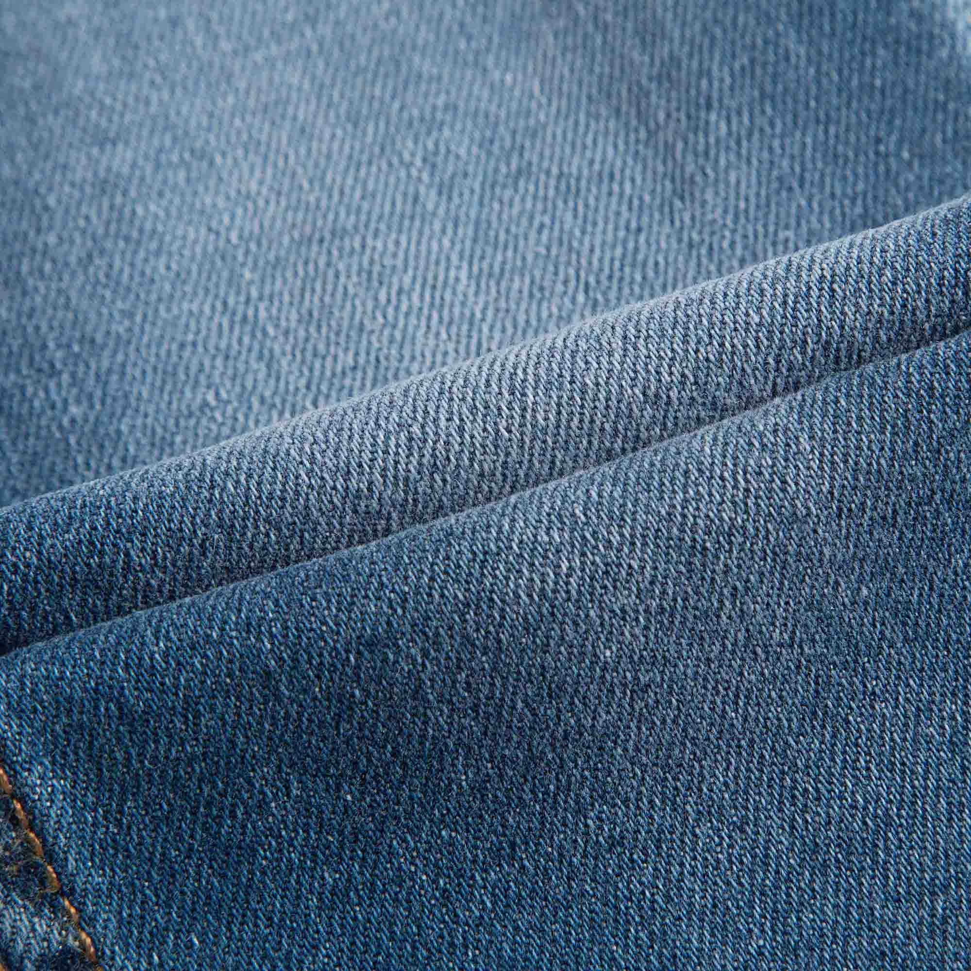 Girls Blue Tight Cotton Jeans - CÉMAROSE | Children's Fashion Store - 6
