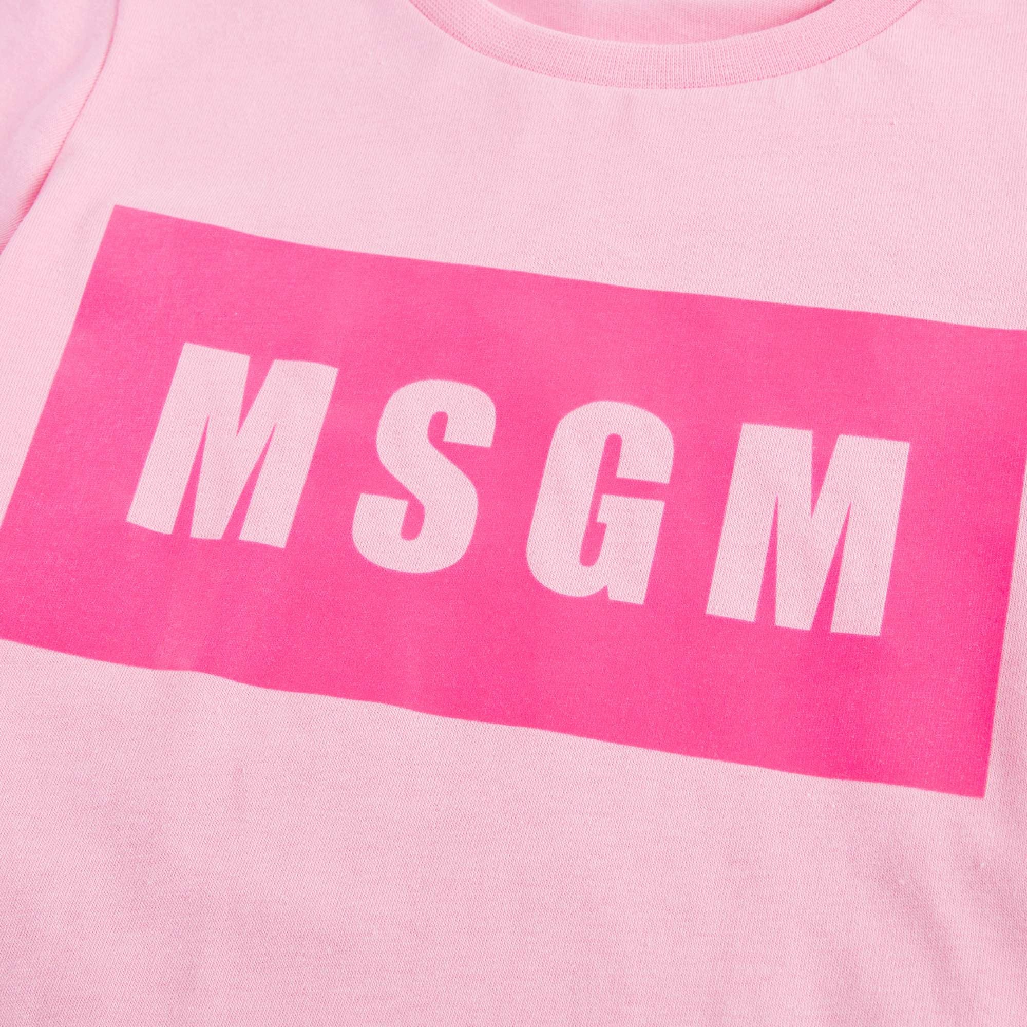 Girls Pink Logo Cotton T-shirt