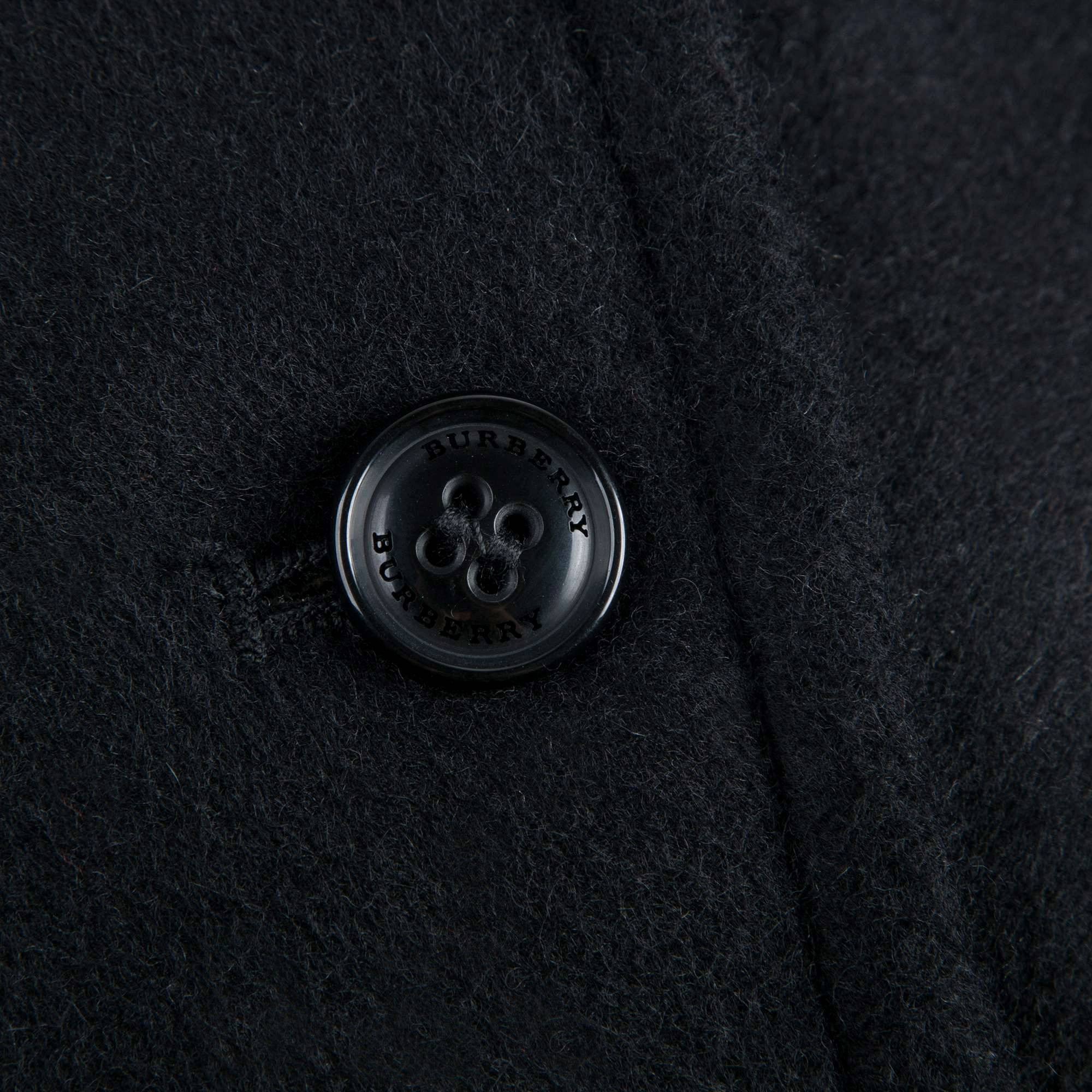 Girls Black Hooded Wool Cape