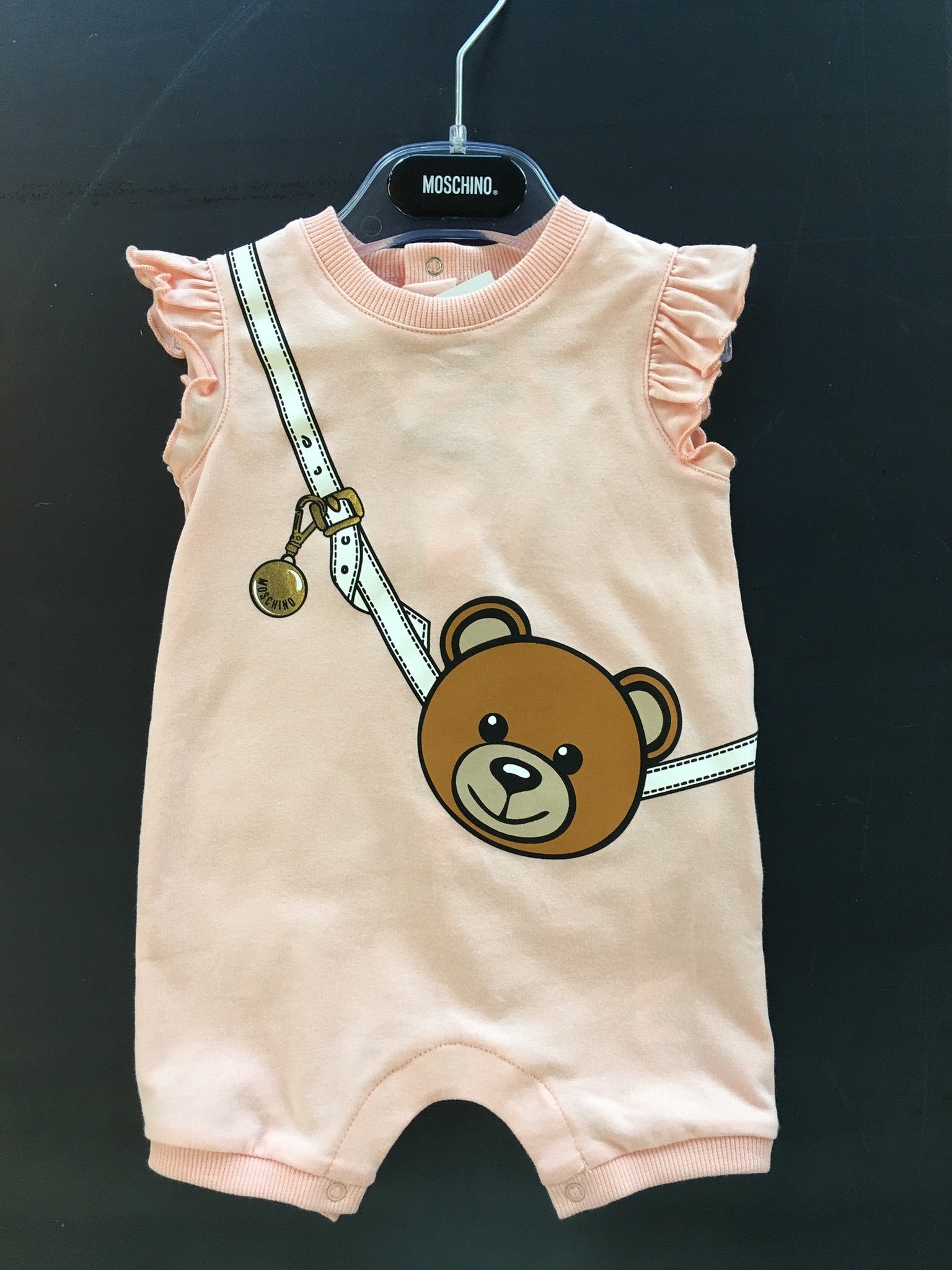Baby Girls Pink Teddy Bear Shortie